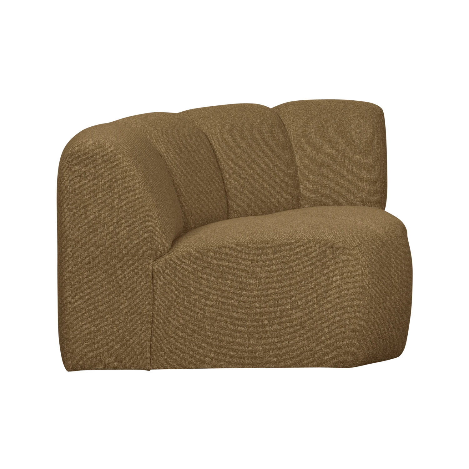 Modulares Sofa MOJO - dunkles honigfarbenes Bouclé-Eckelement