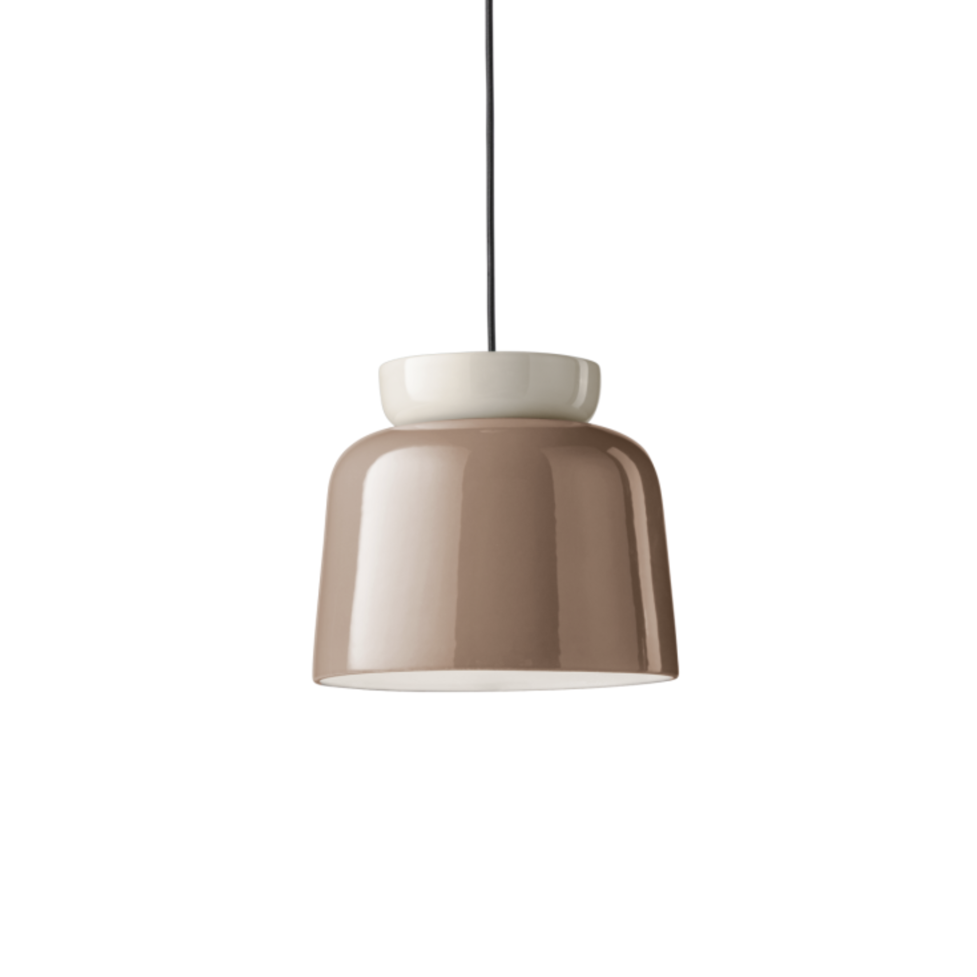 CORCOVADO Hängelampe aus Keramik in Mokka und Beige
