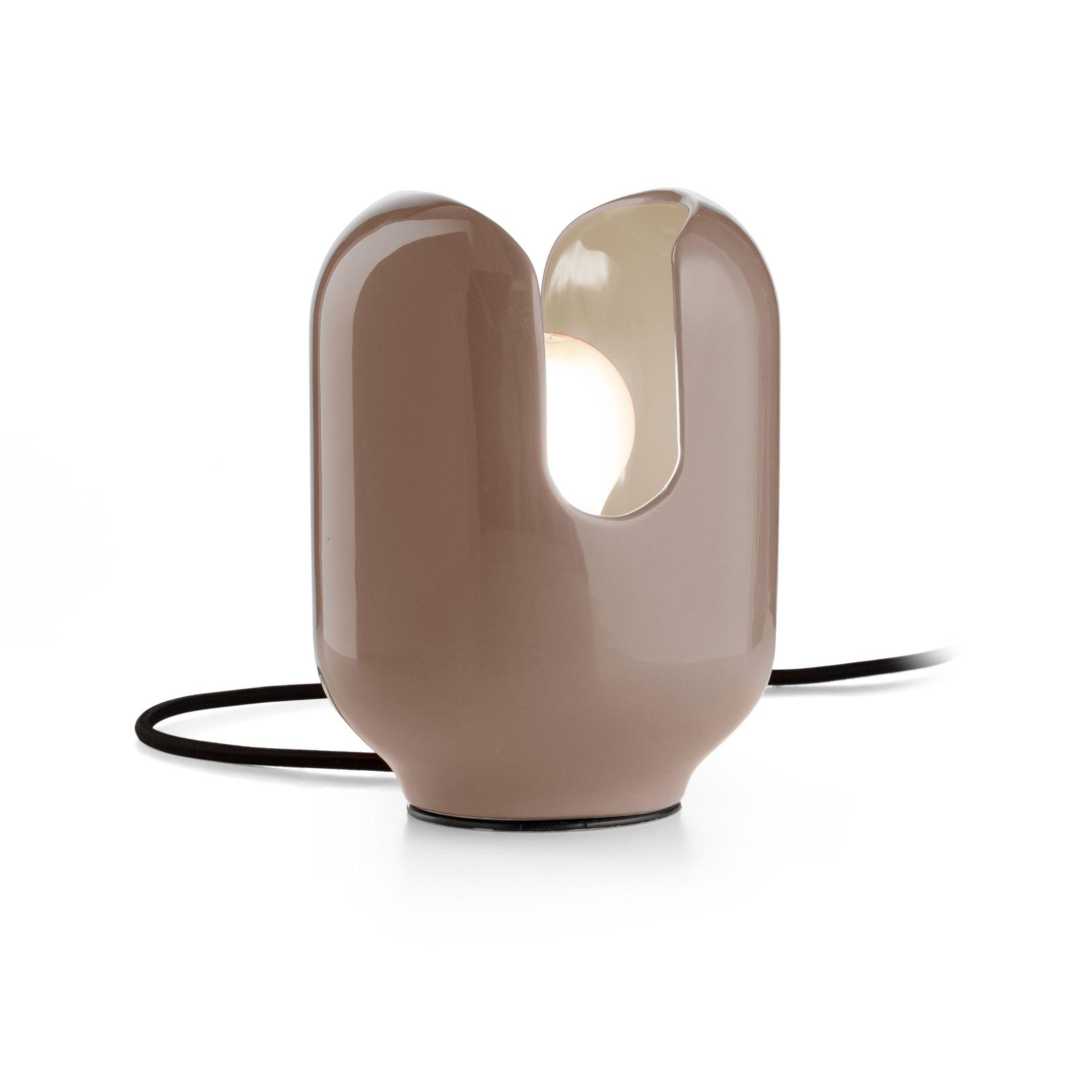 Keramik-Tischlampe BATUCADA mokka