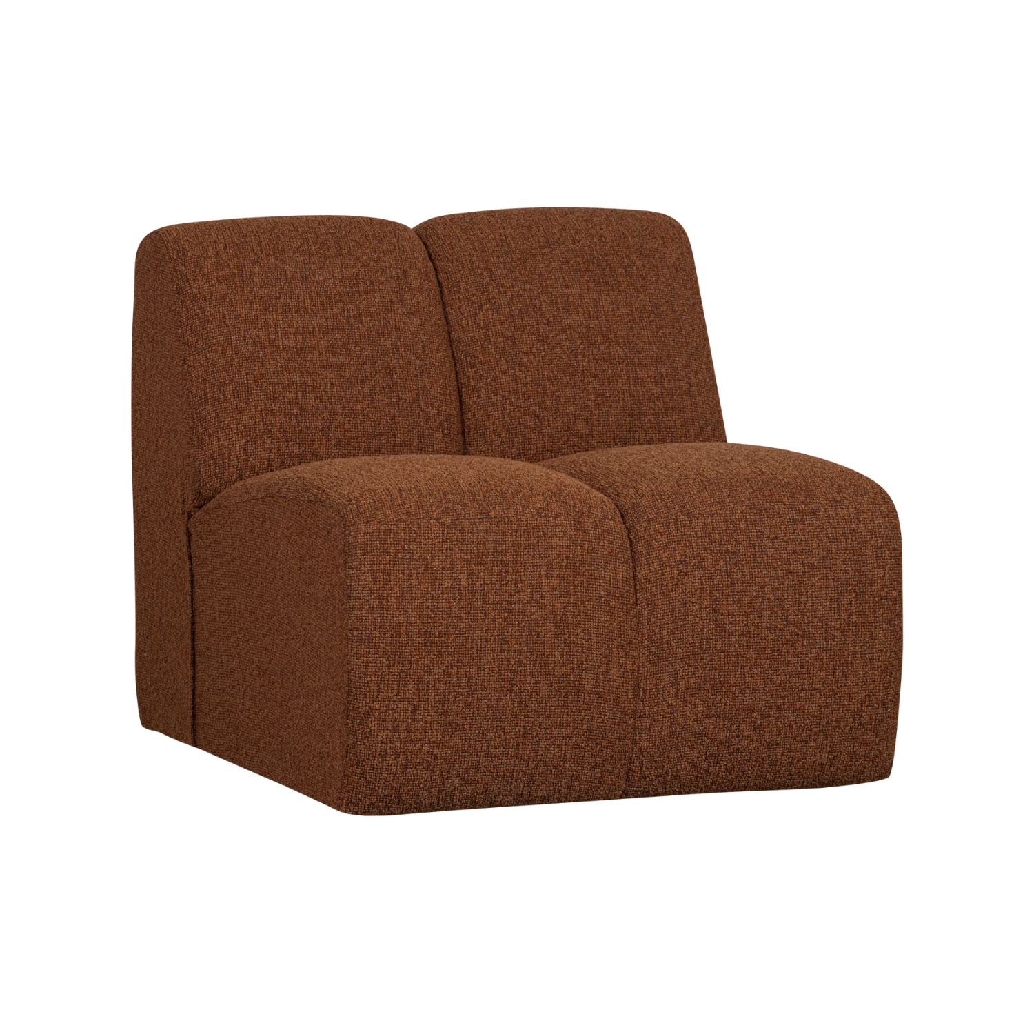 Modulares Sofa MOJO - 1-sitziges Element in braunem Bouclé