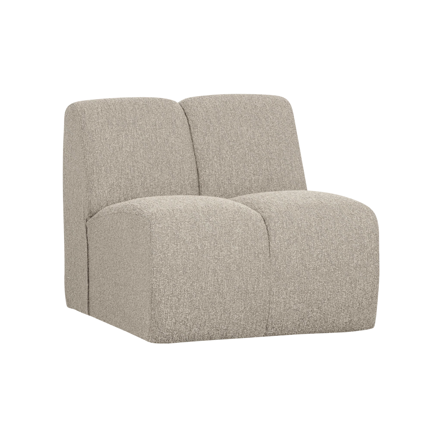 Modulsofa MOJO - 1-sitziges Element in beigem Melange Bouclé