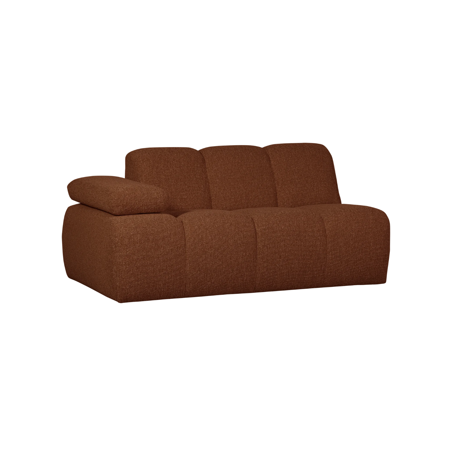 MOJO modular sofa - 1.5-seater left-sided brown bouclé element