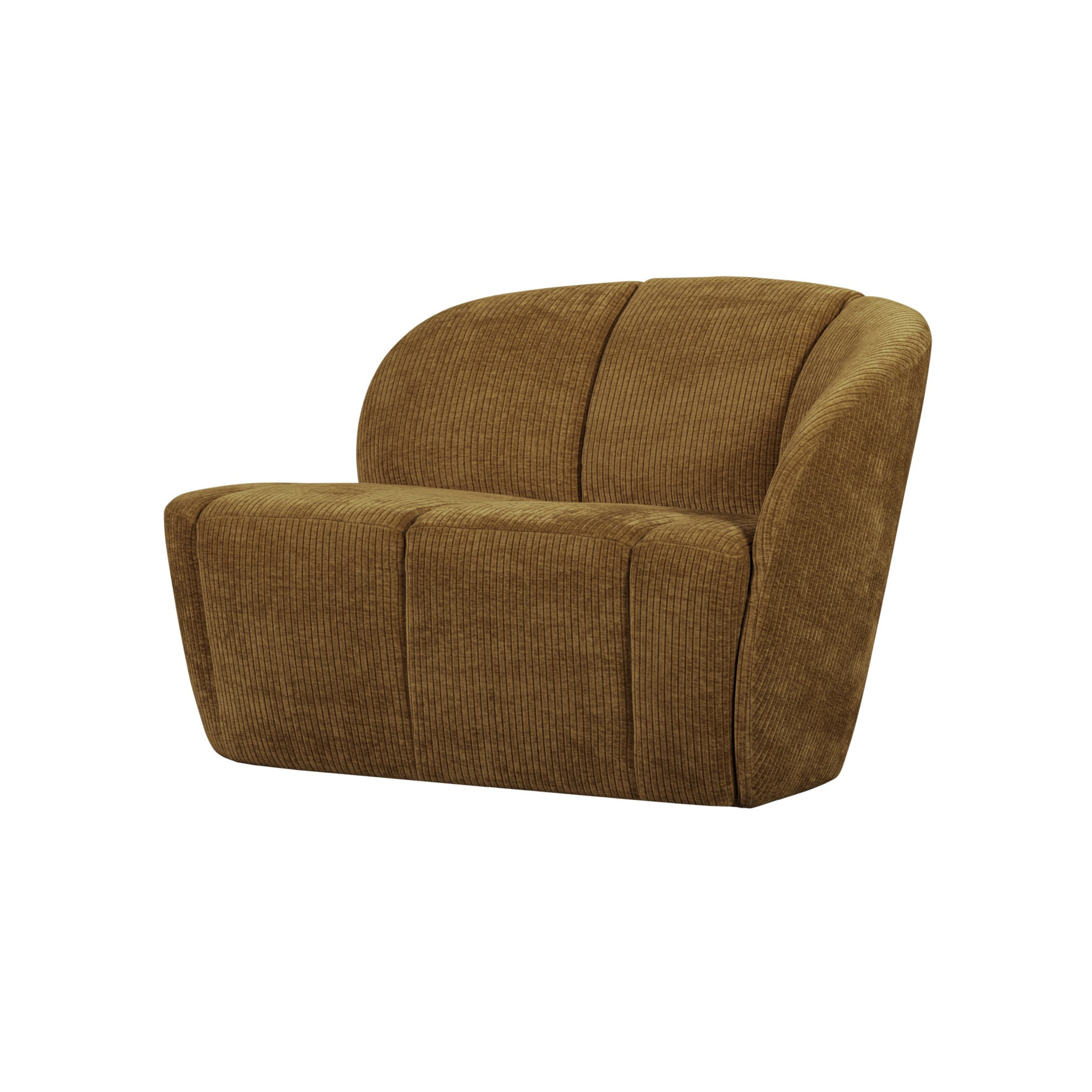 Sofa rechtsseitig 2-sitzig MOJO dunkel honigfarbener Cord