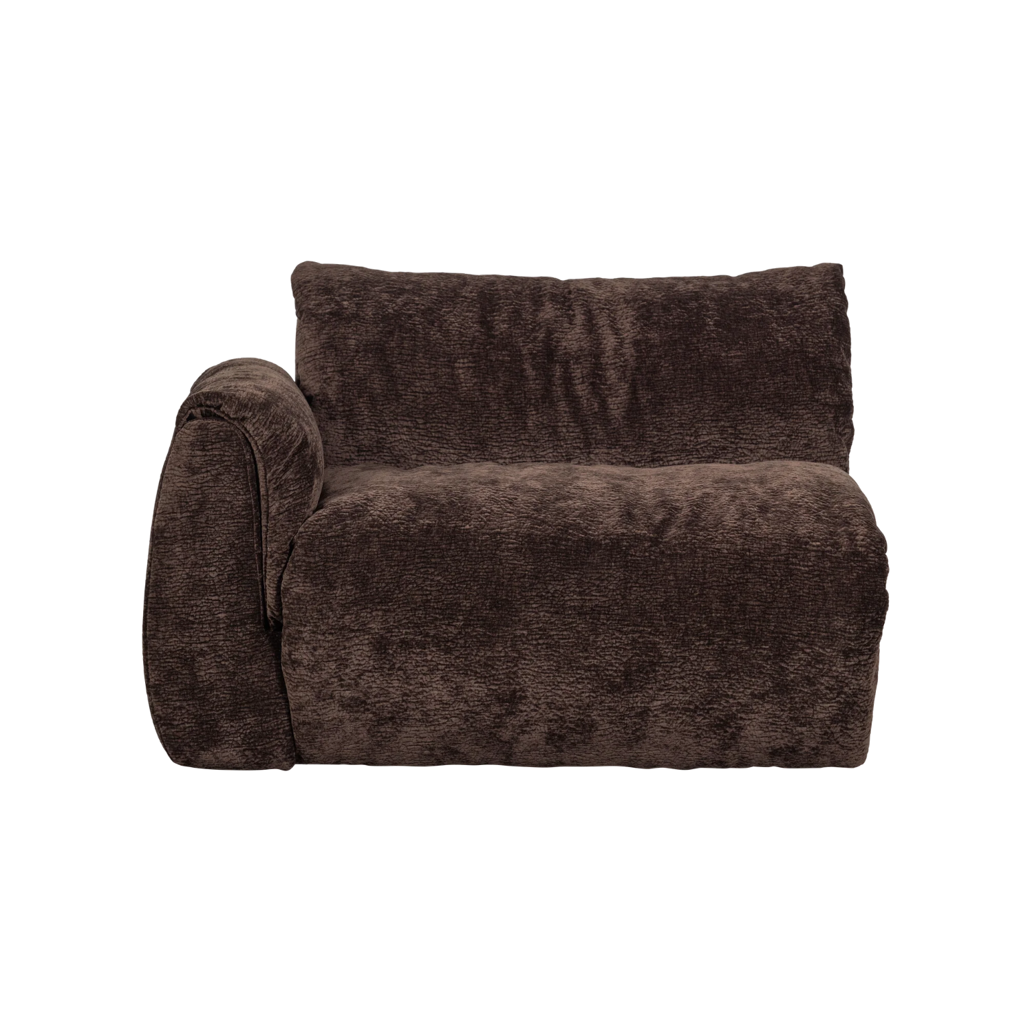 Modulares Sofa BAGGY 3D - linkes Element in Dunkelbraun