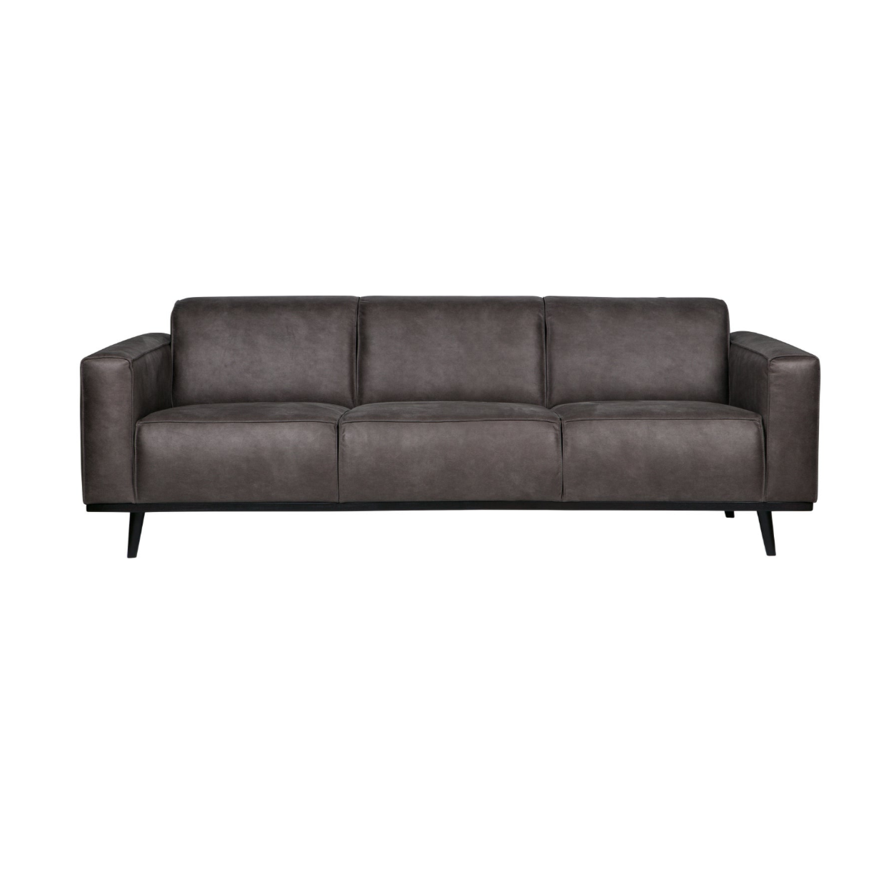3-seater STATEMENT sofa dark gray eco-leather