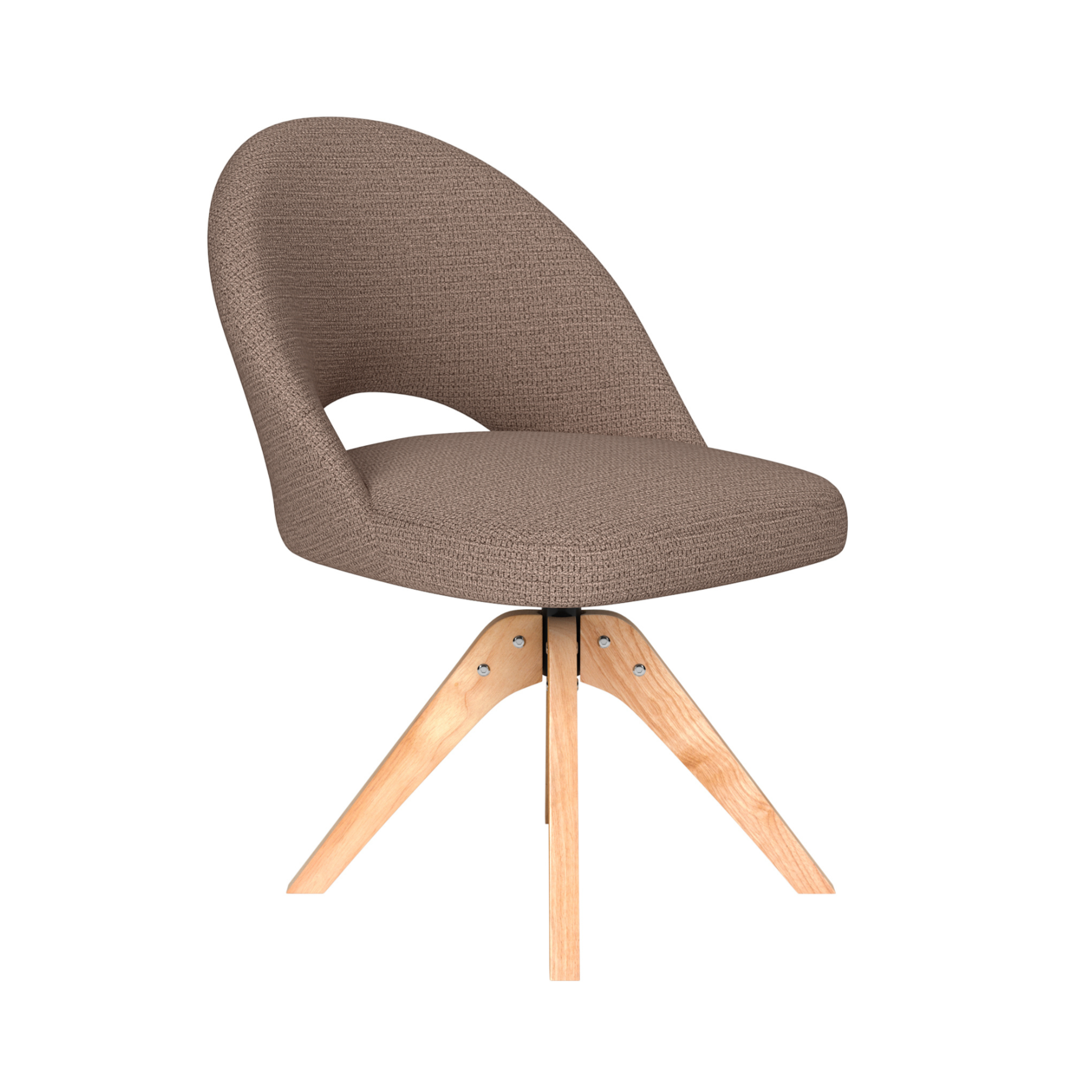 Drehstuhl MICK taupe mit Holzfuß