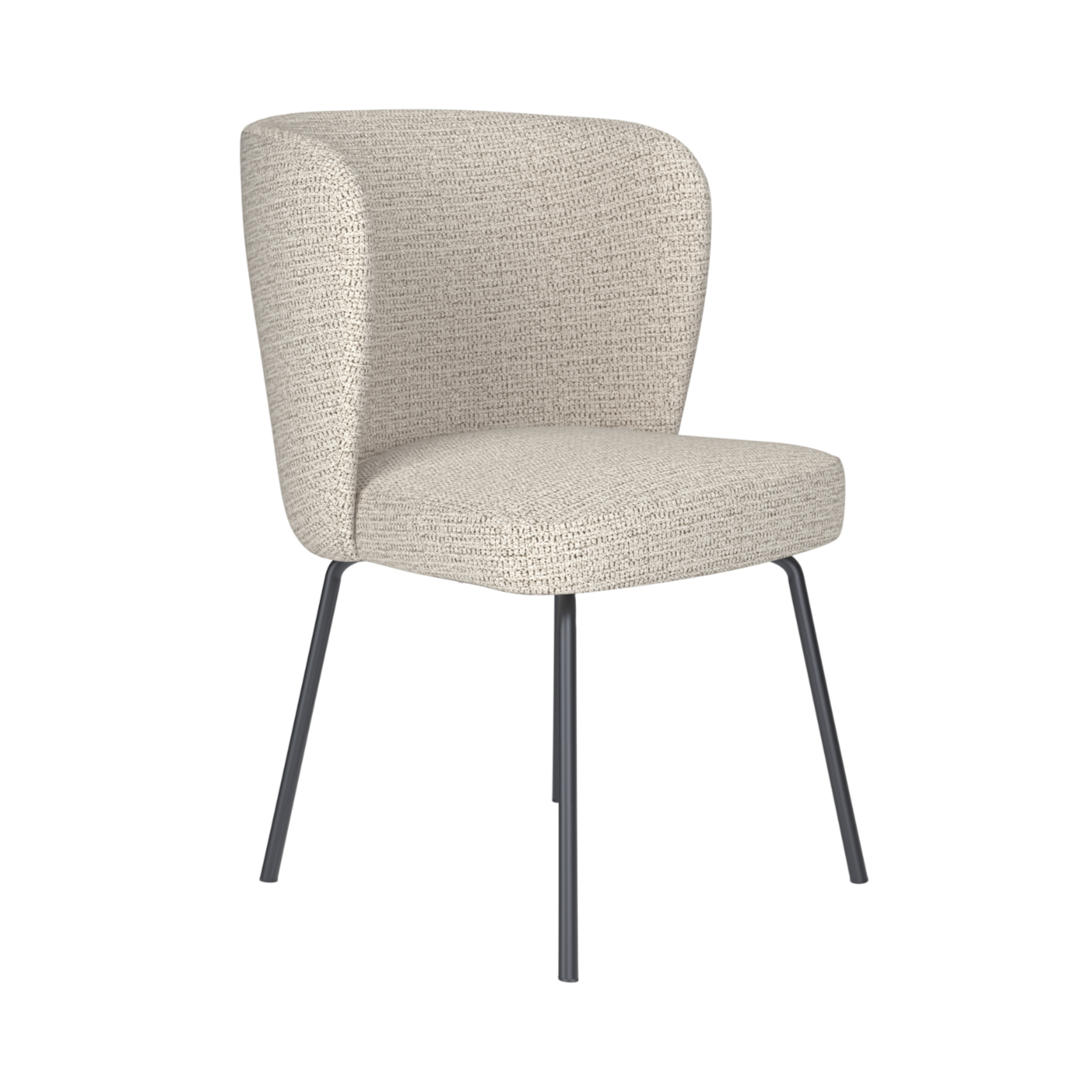 STAN Chair white mélange with black base