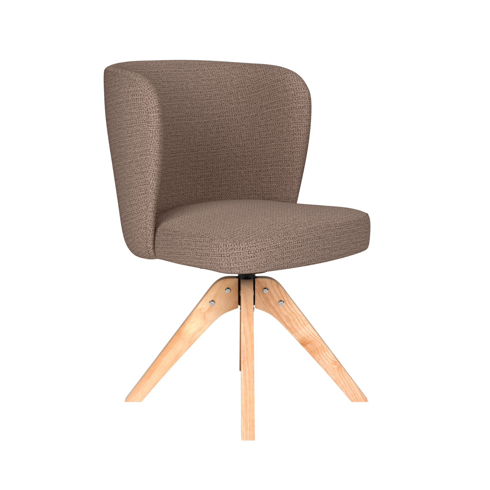 Drehstuhl STAN taupe mit Holzfuß