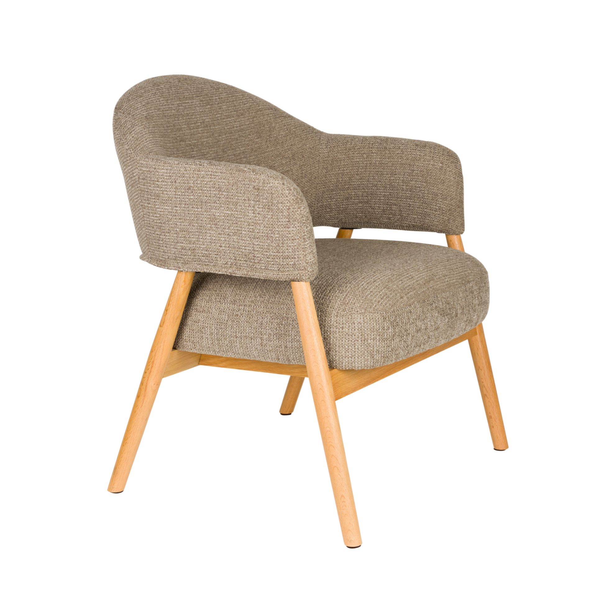 Sessel INDY braun mit Holzgestell