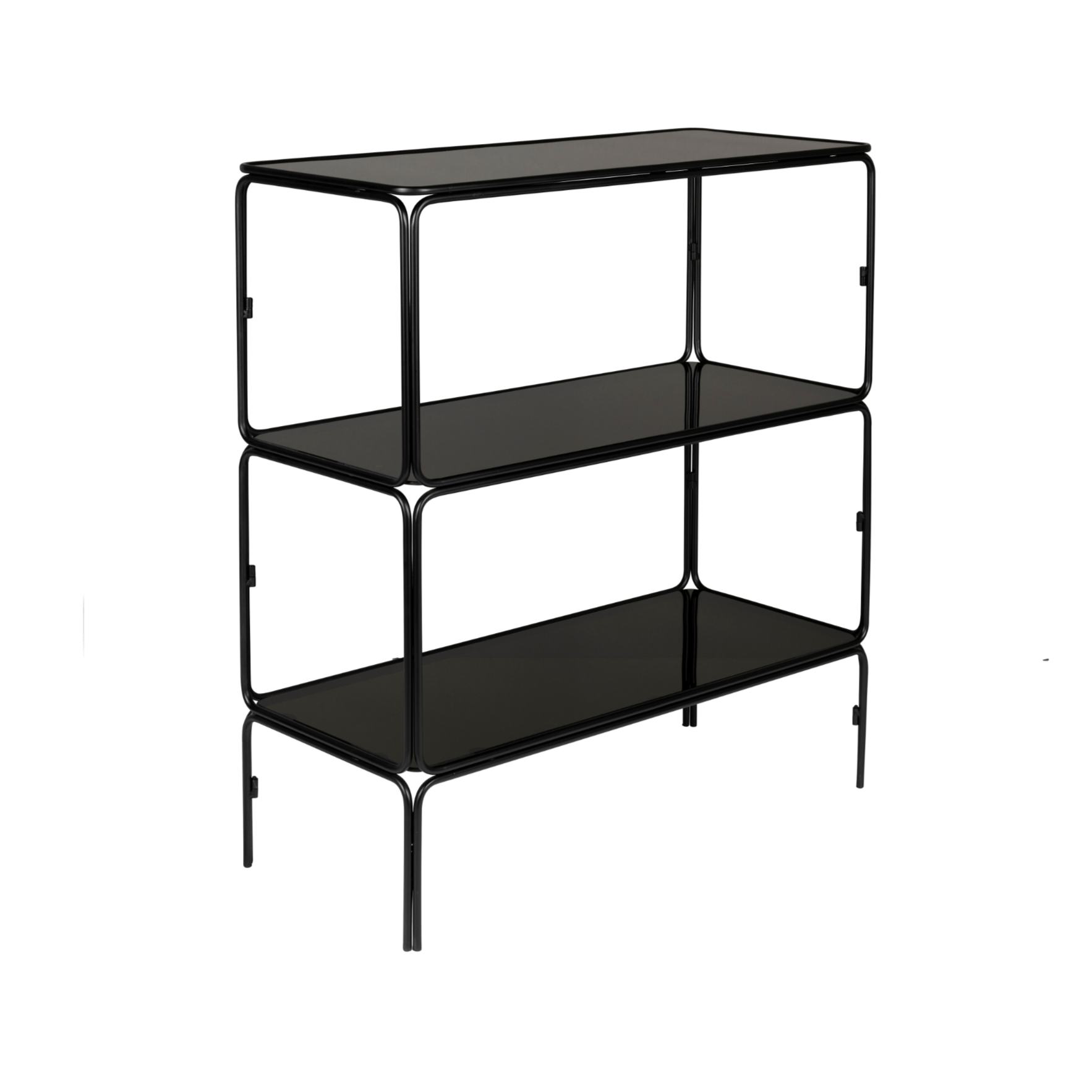 LIAH Shelf Black Glass