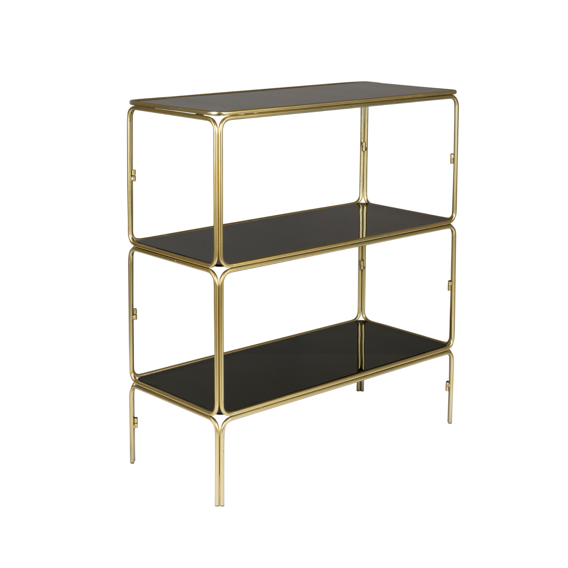 LIAH shelf with glass and gold base