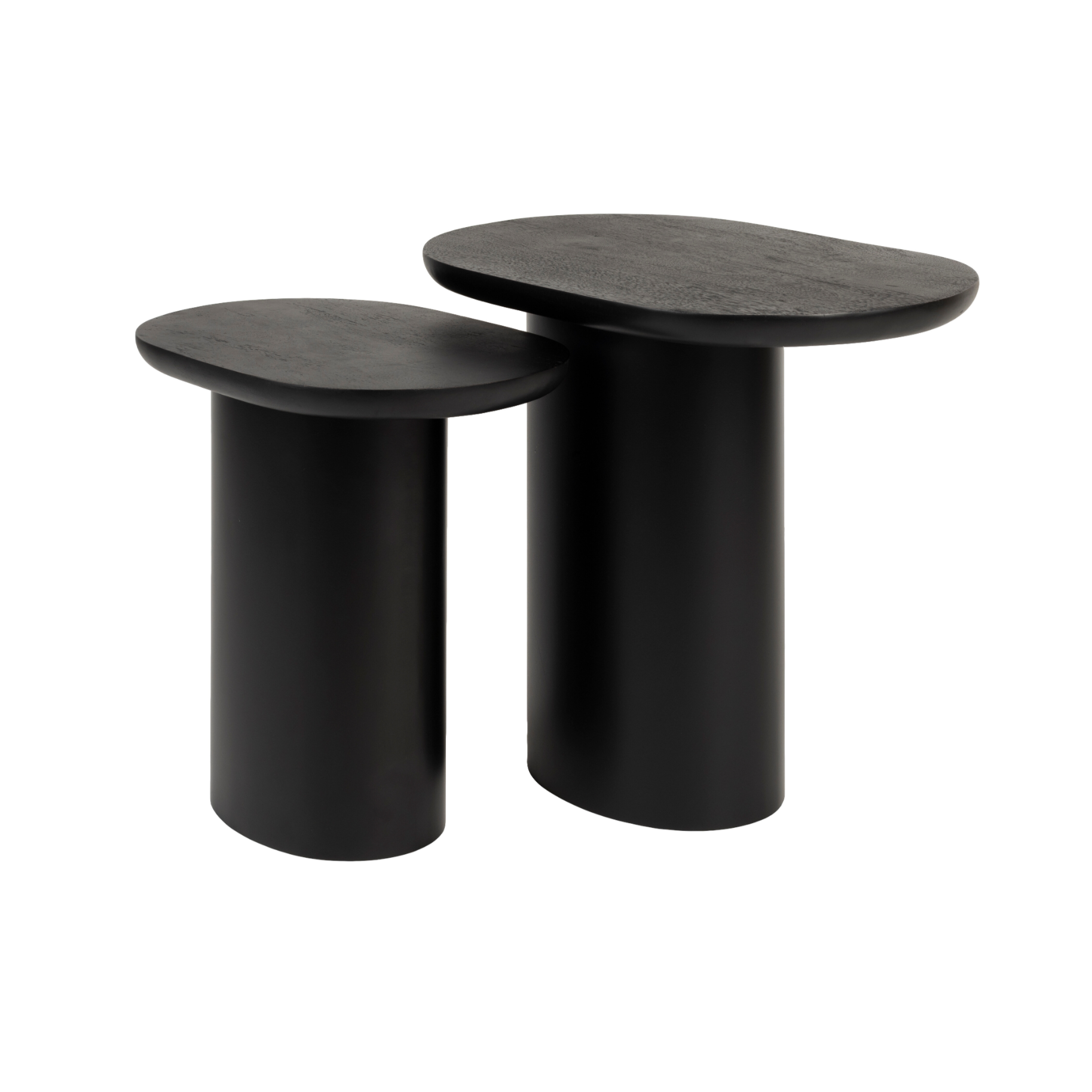 Set von Beistelltischen BELA schwarzes Mangoholz