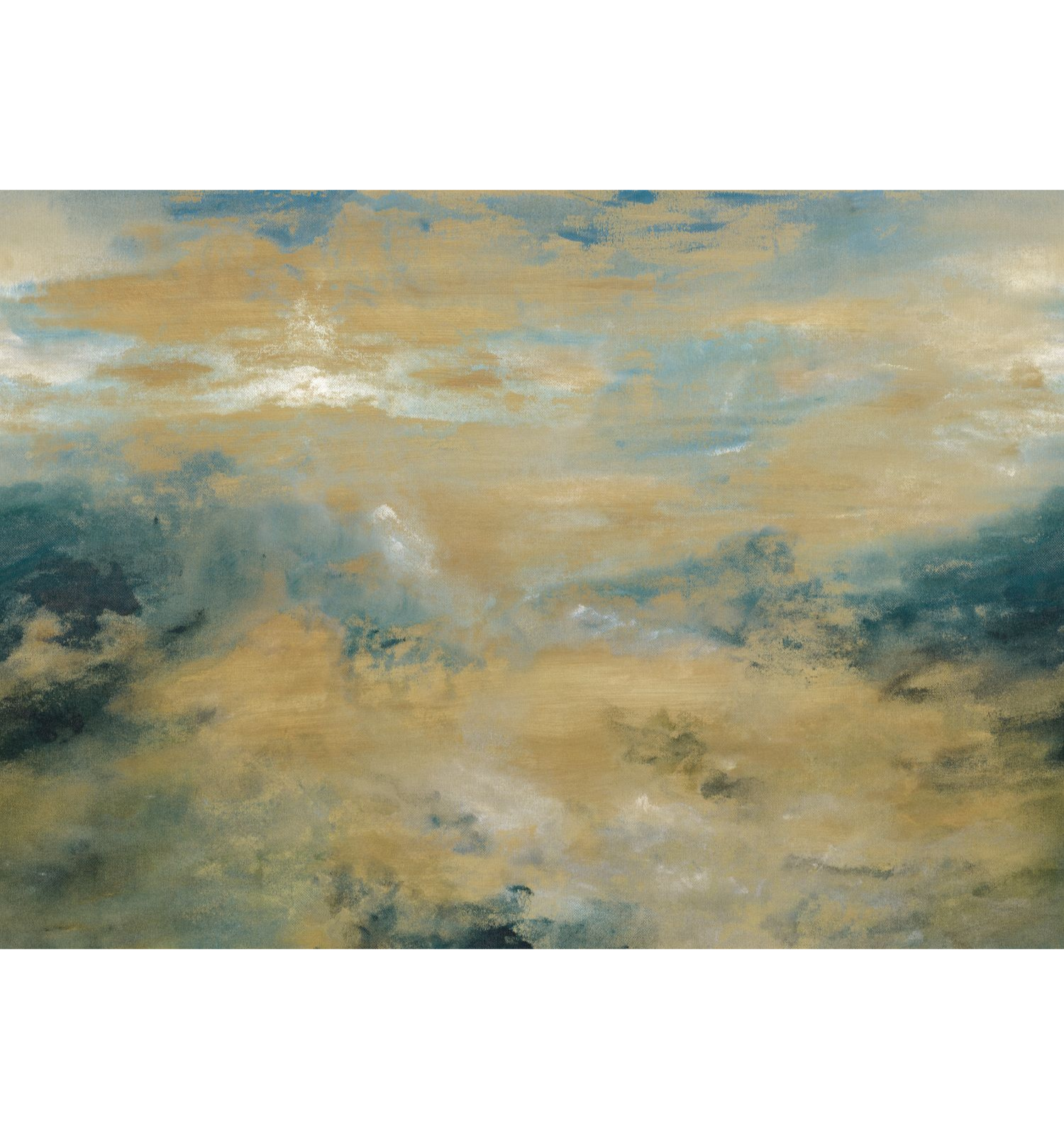 Wandbild HEURE DOREE beige mit Blau