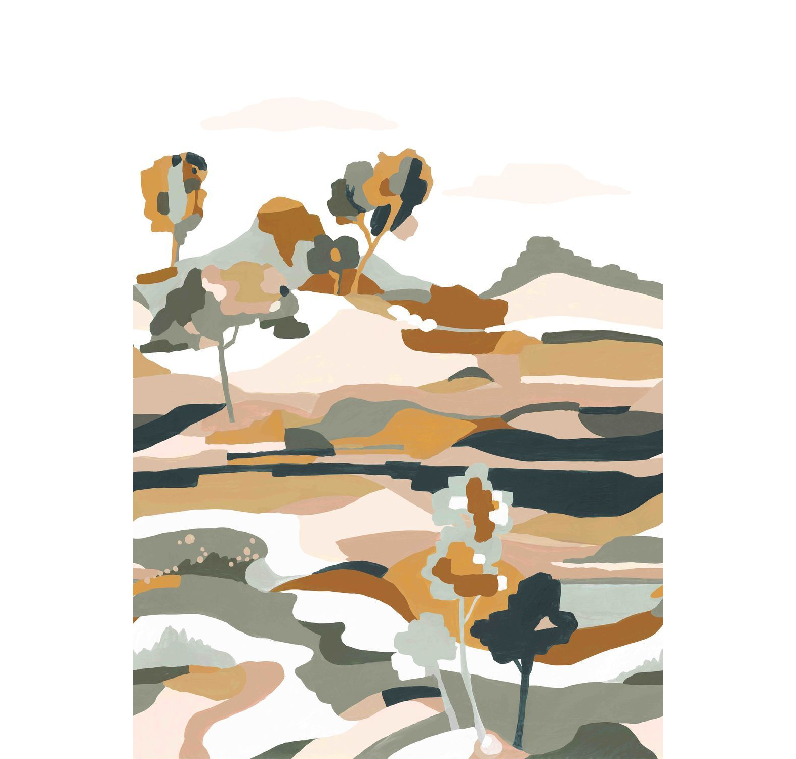 Wandbild LE BASSIN grün mit beige