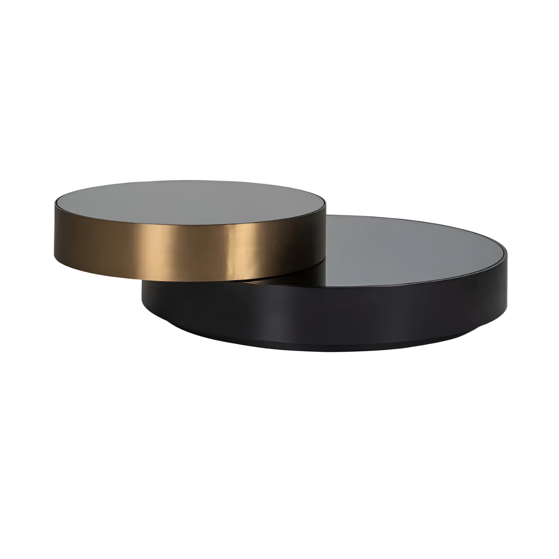 Couchtisch SLICE schwarz mit Messing