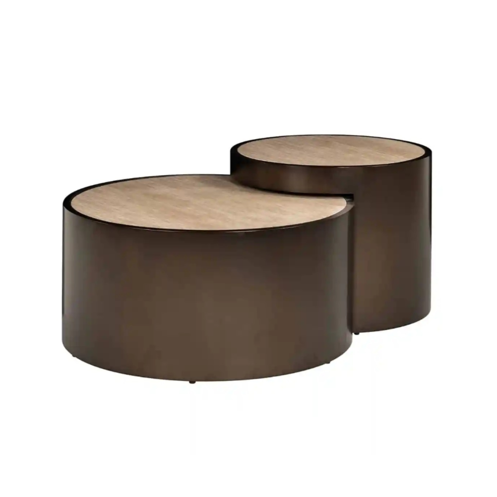 Kaffeetisch-Set RONSON braun