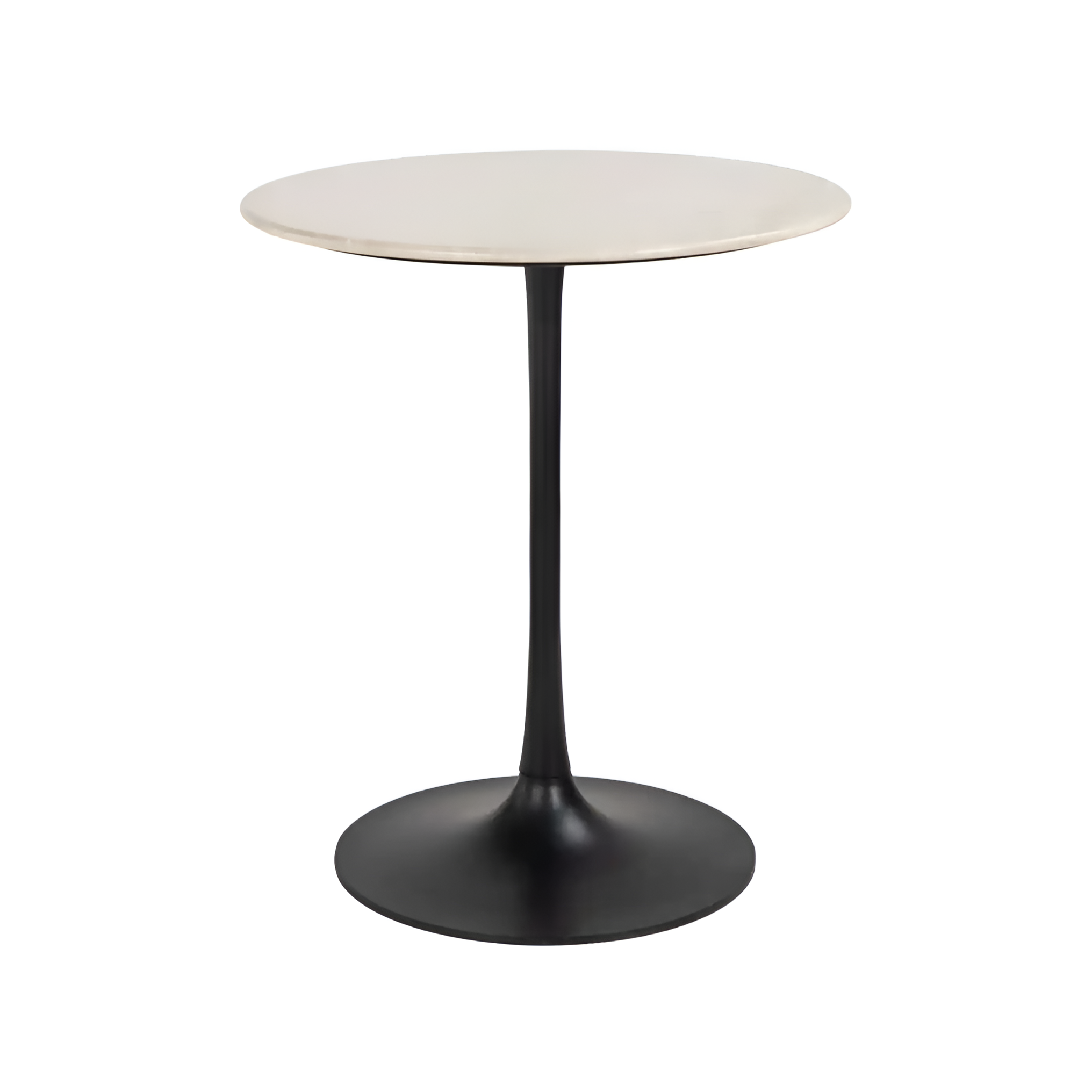 Round bar table TAVOLO beige with black base