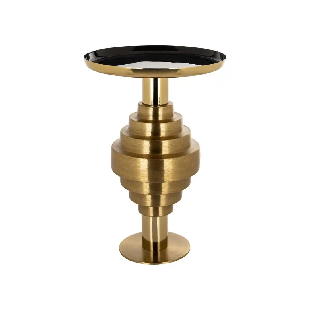 RENAO side table with black top and gold