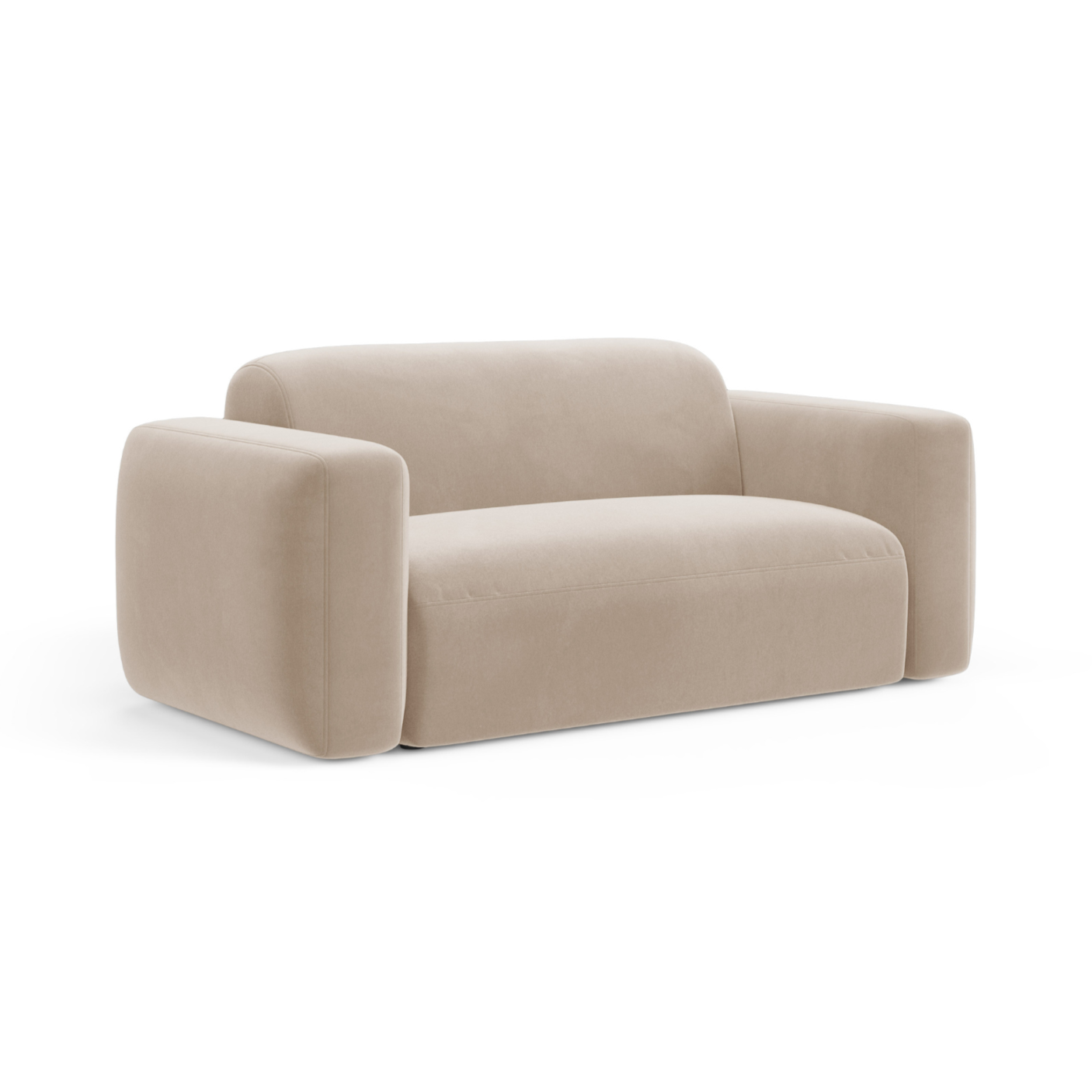 Velvet 2-Seater Sofa STRINO Beige