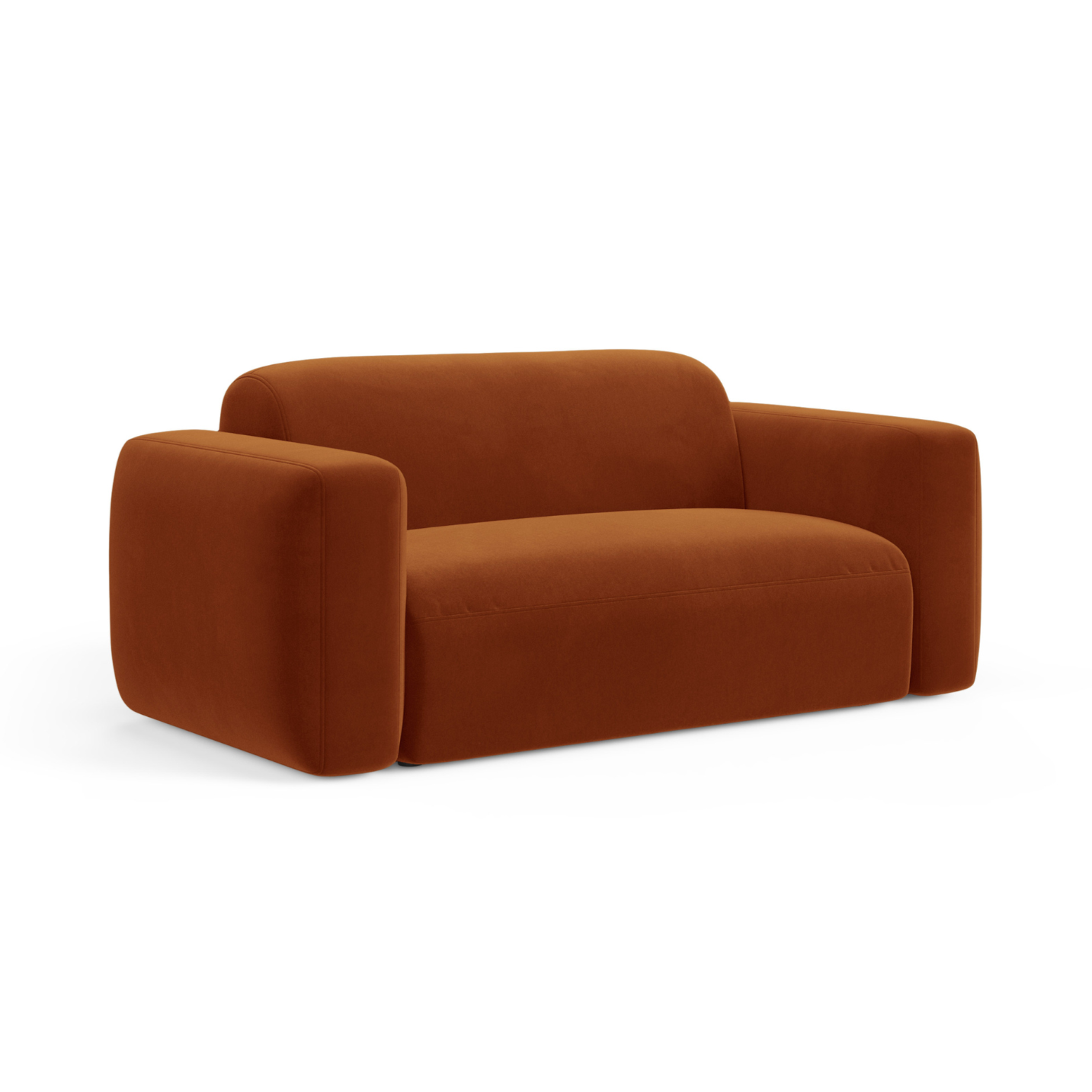 Velvet 2-Seater Sofa STRINO Terracotta