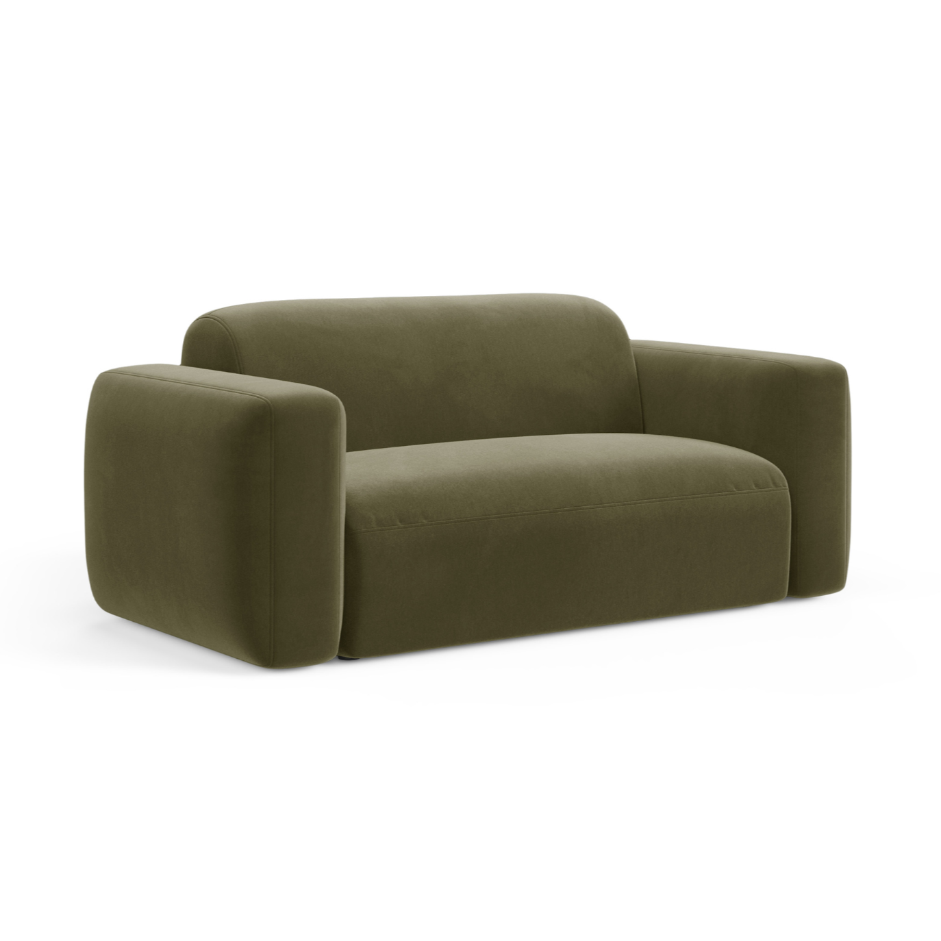 Velvet 2-Seater Sofa STRINO Green