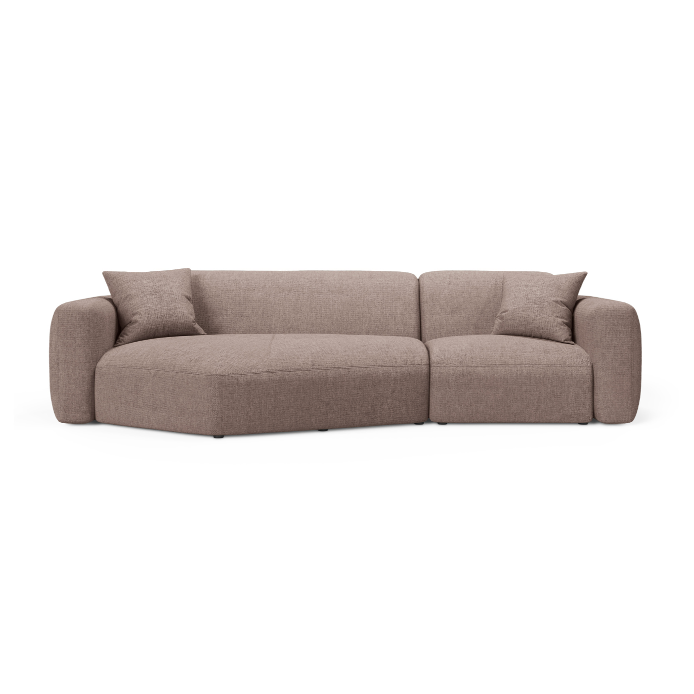 Left-sided corner sofa STRINO beige chenille