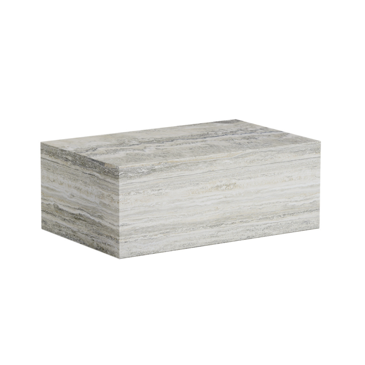Couchtisch CUBISM grauer Travertin