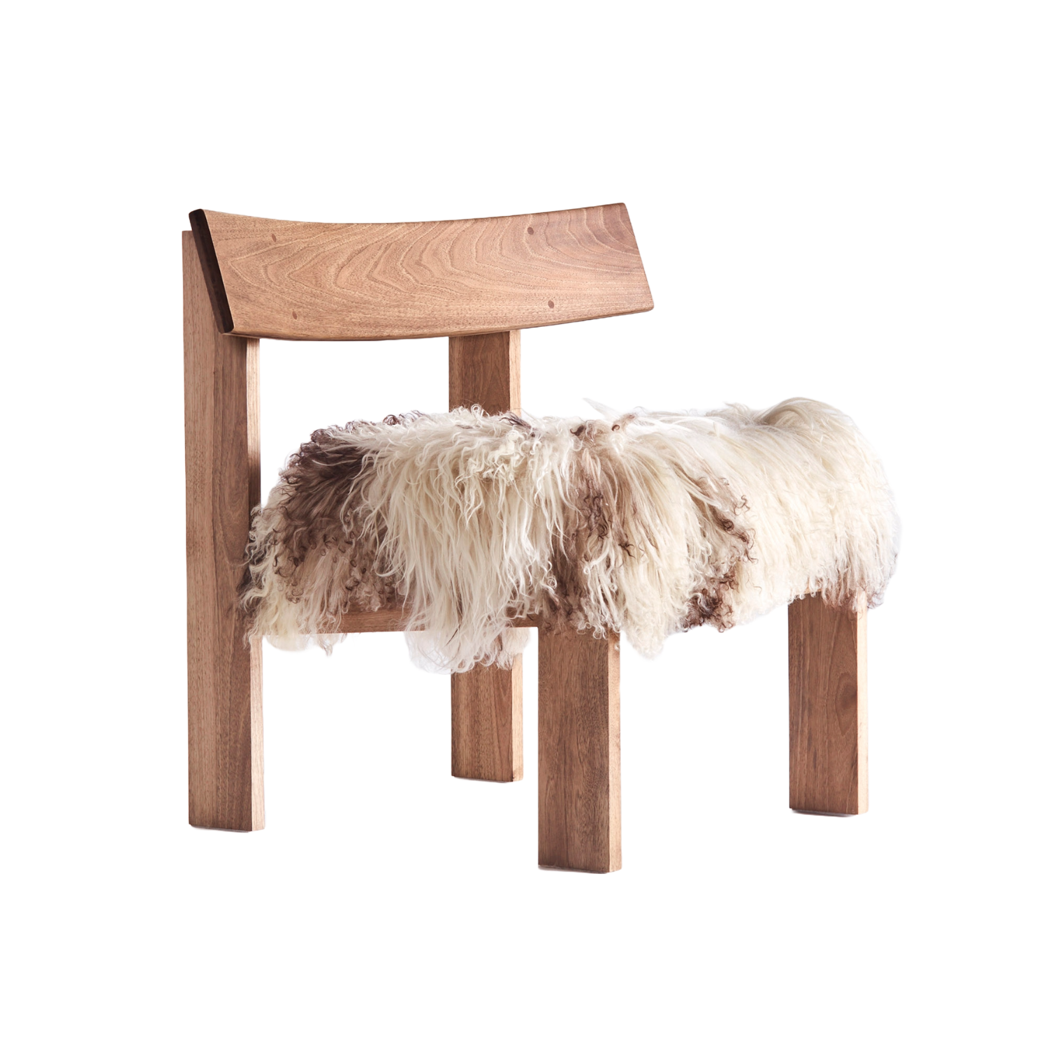 EASY armchair walnut wood and sheep leather