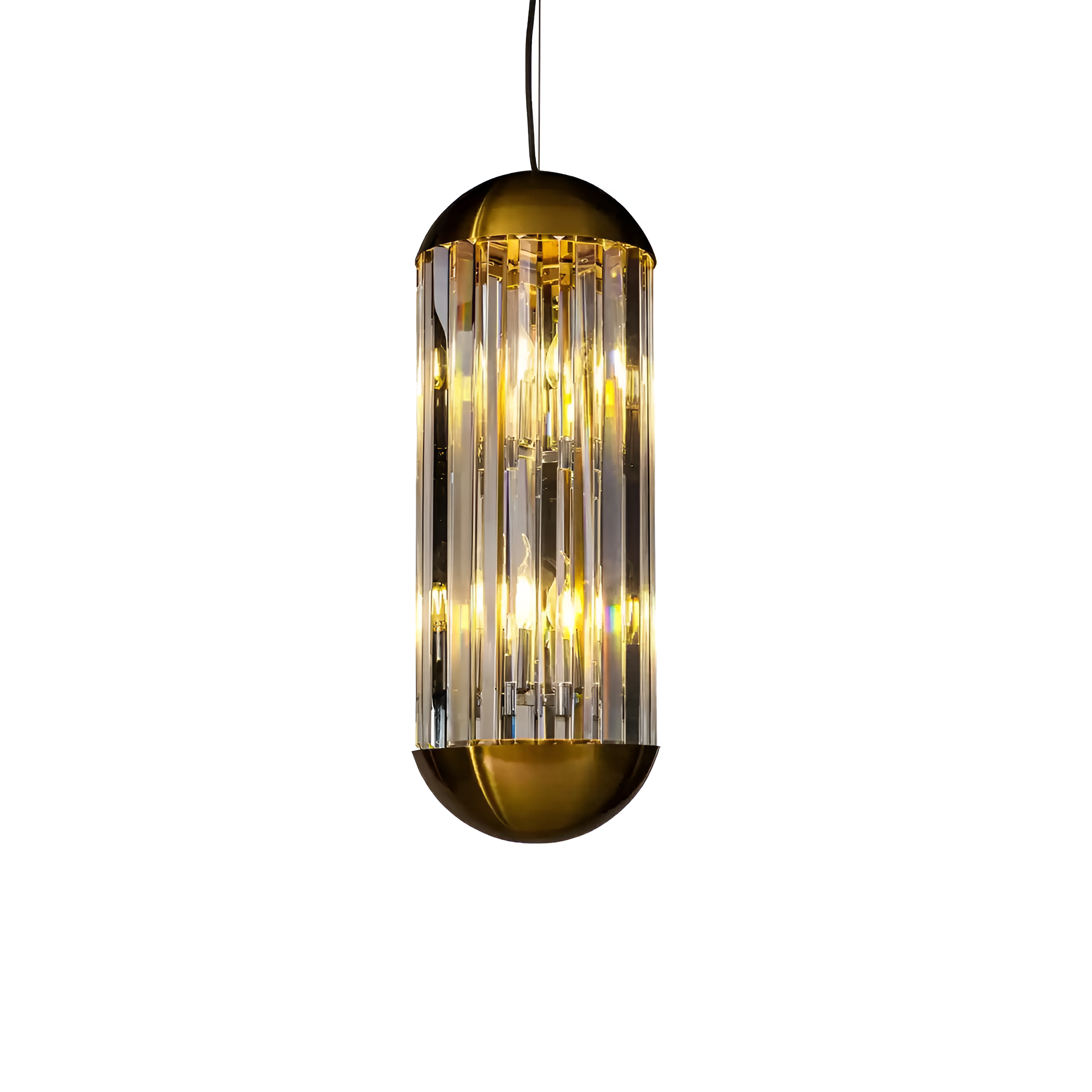 Lampa wisząca SILA kryształowy z brązowym