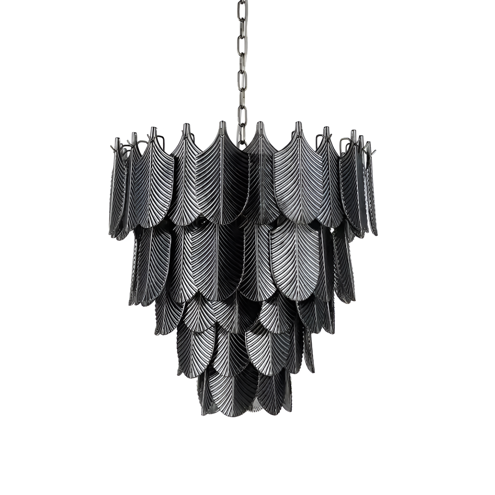 BLACK GLASS CHANDELIER DIVINE