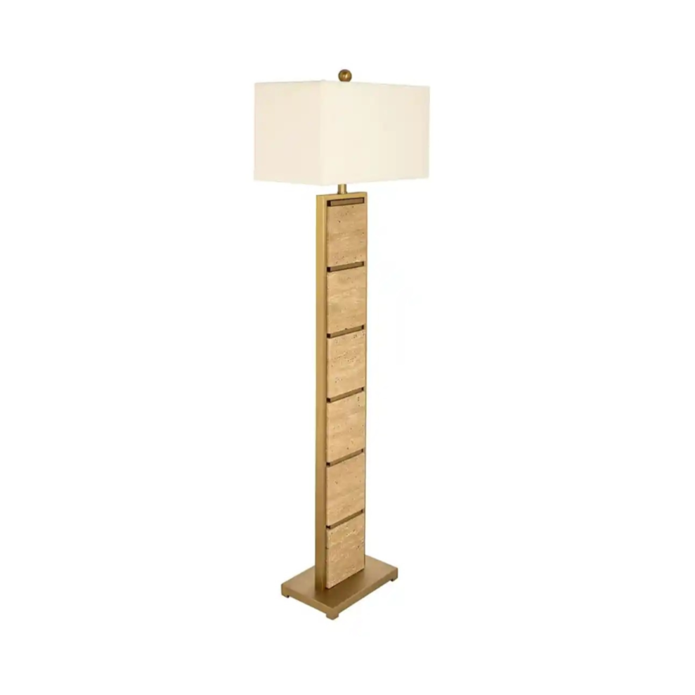 MEYRA floor lamp brown marble