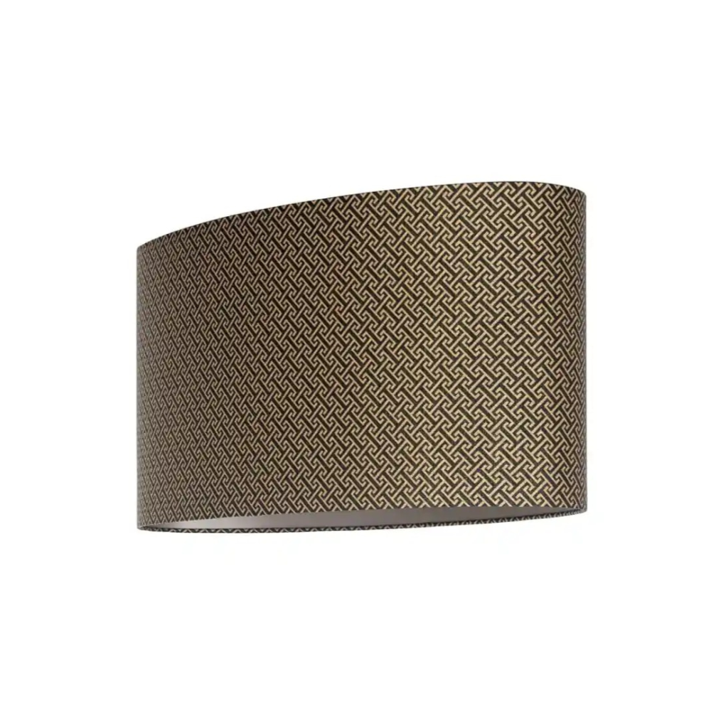 GEO black lampshade with brown