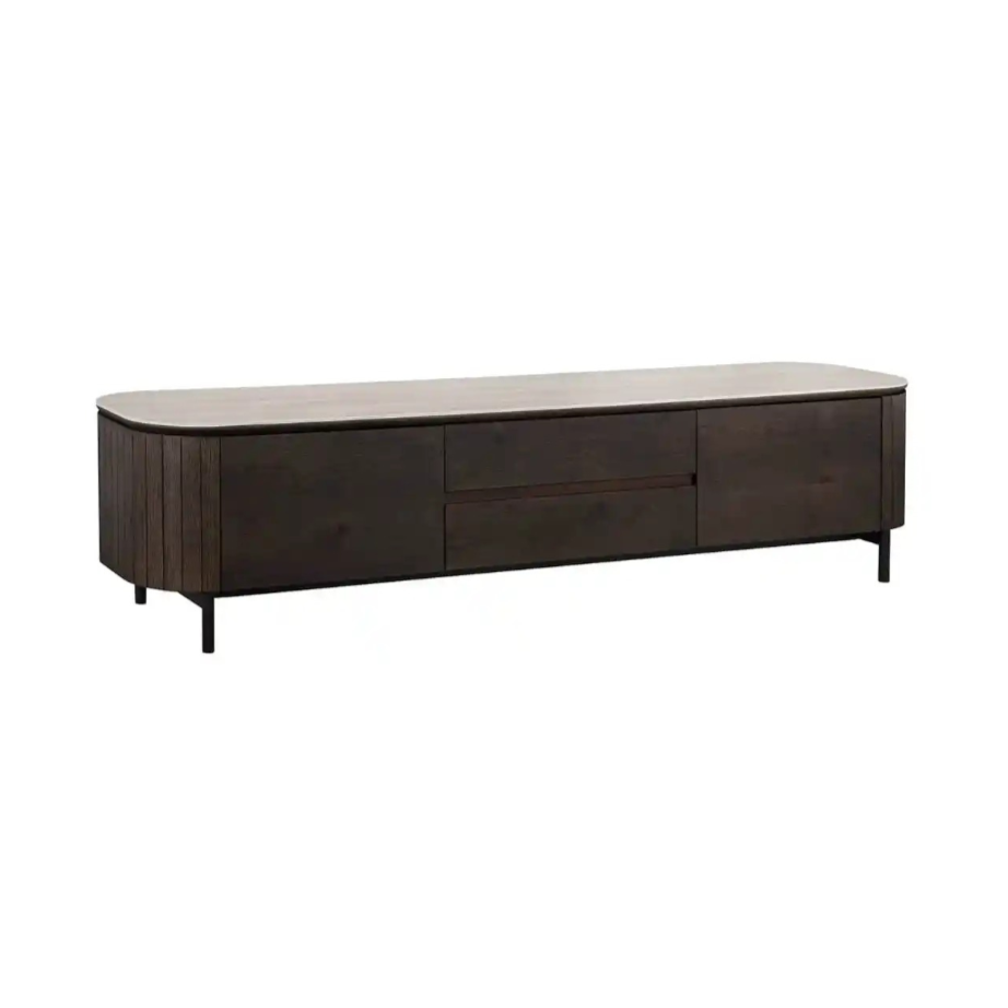 RTV-Sideboard RITZ braun mit beigem Tischplatte