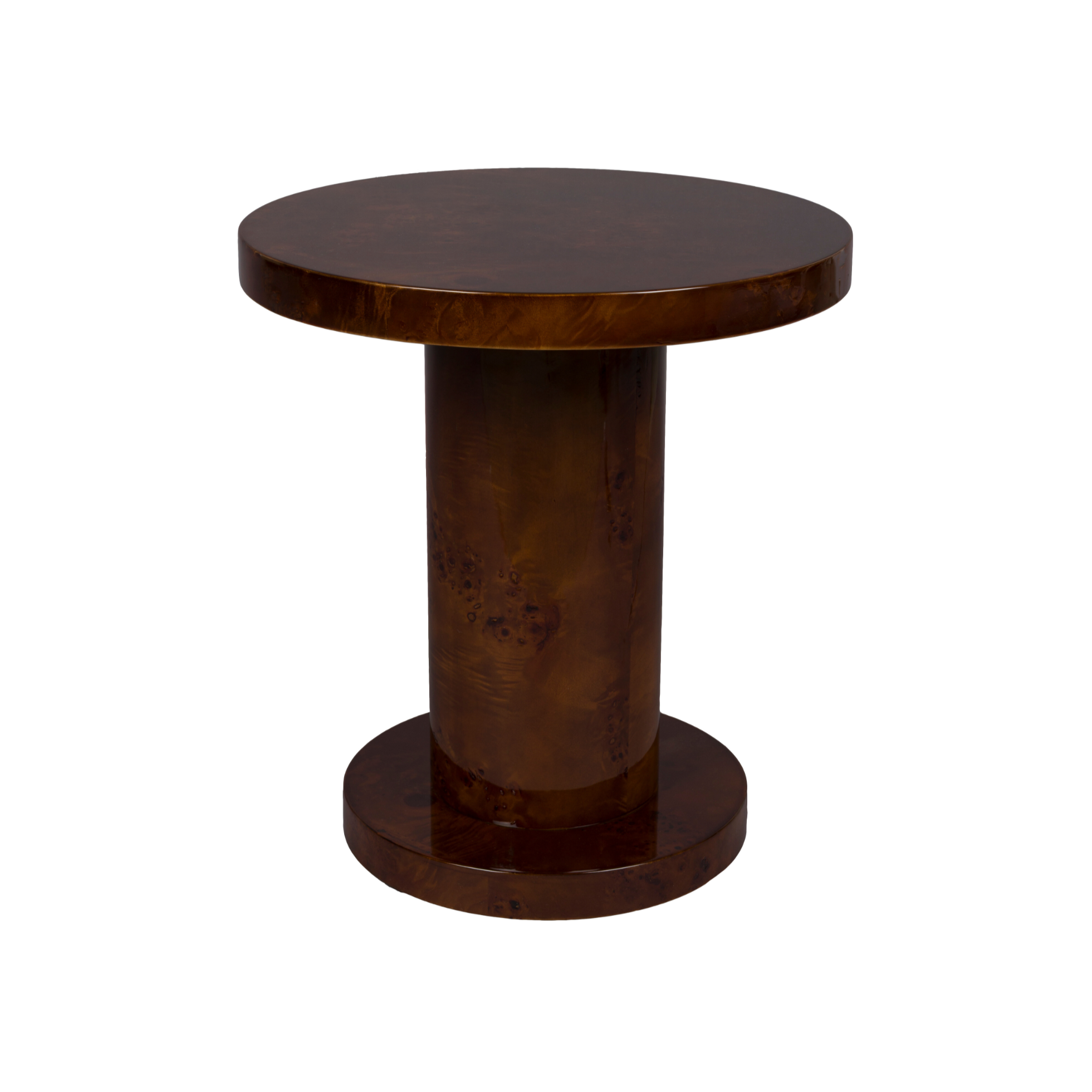 QUINN walnut veneer side table