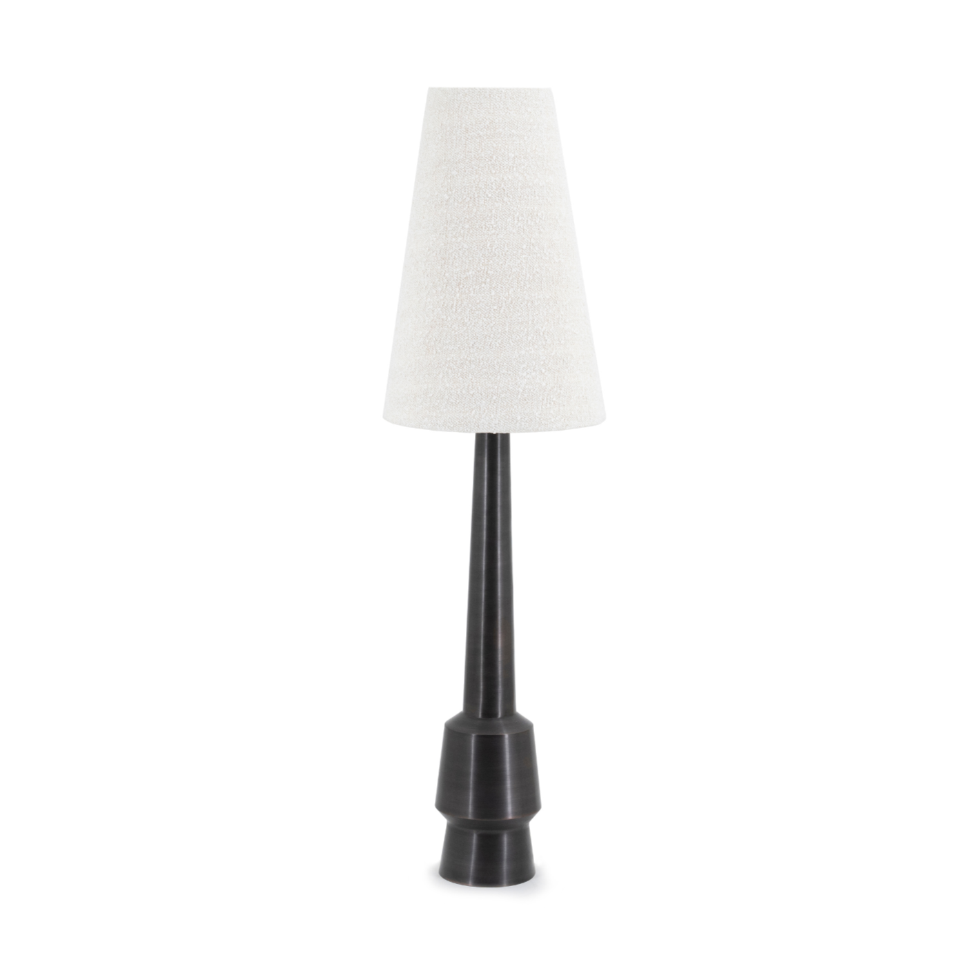 DAWN floor lamp light beige with dark brown base