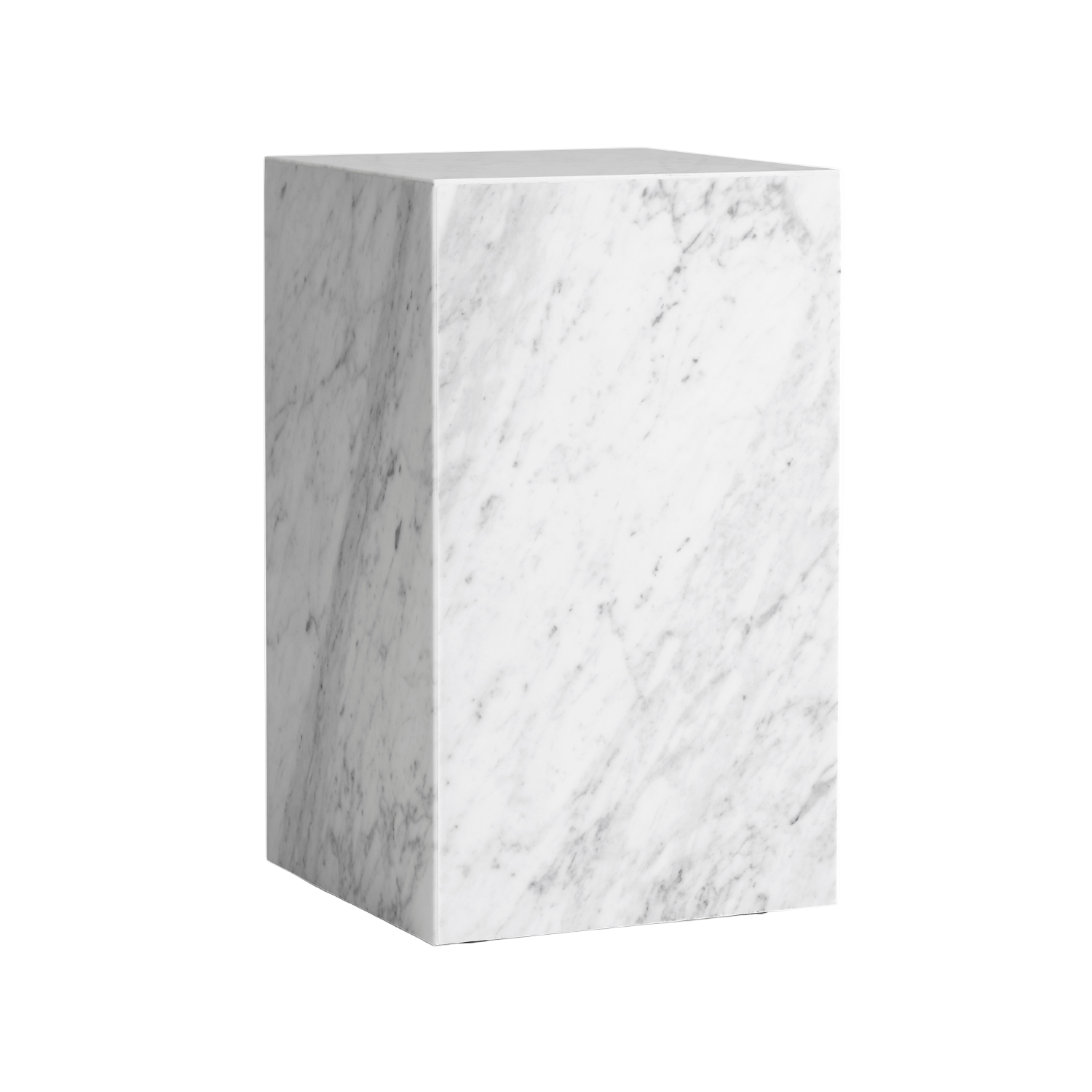 PLINTH Side Table White Marble