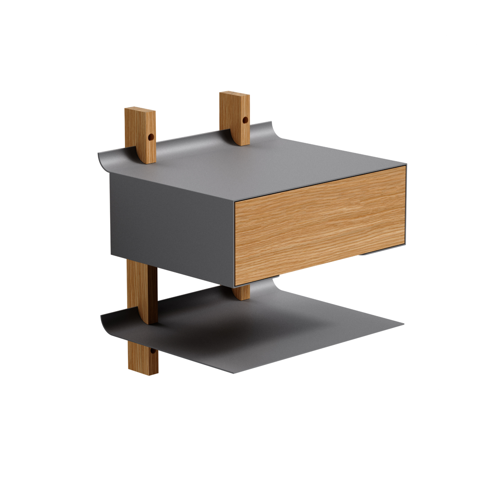 Nachttisch SMILE grau