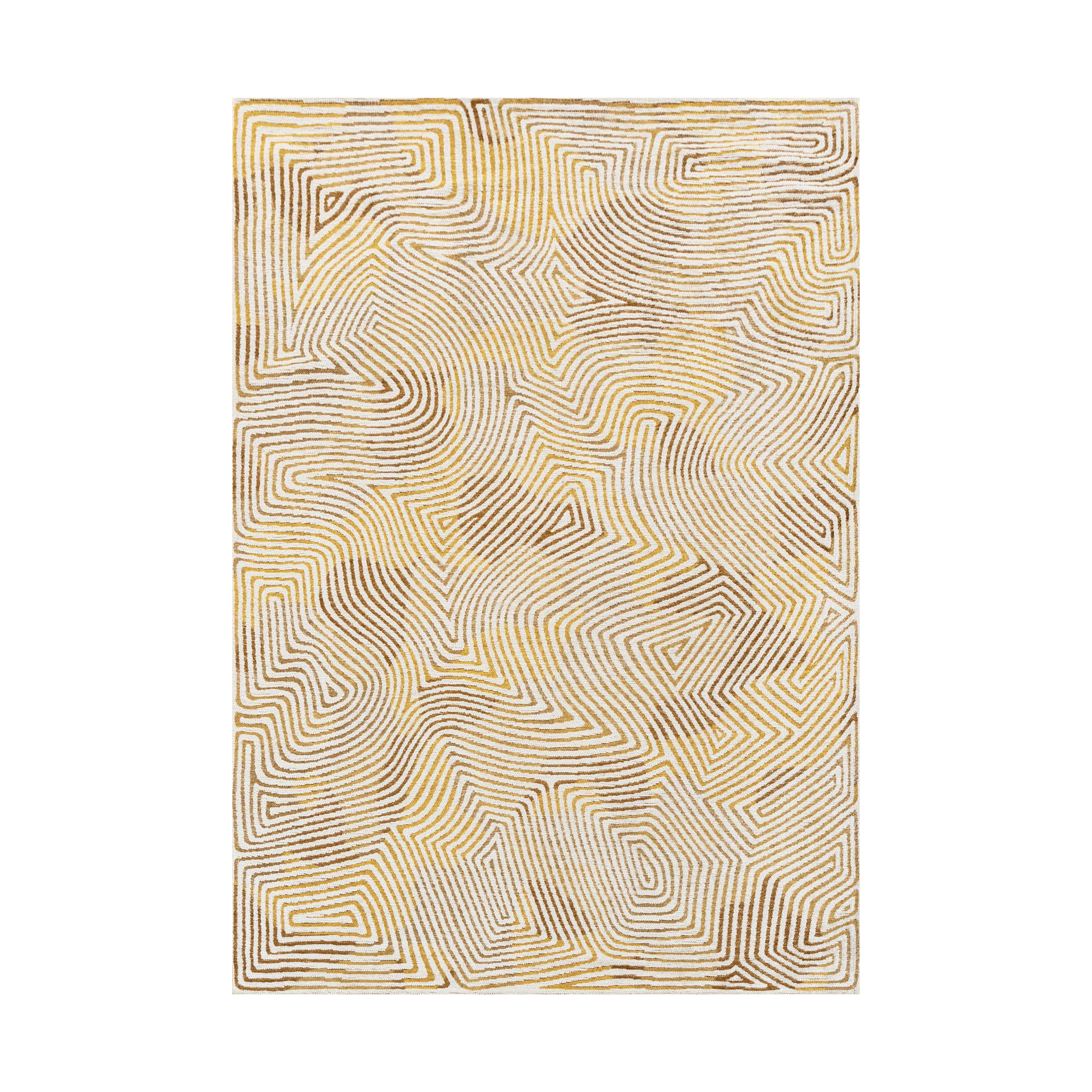 CORAL YELLOW HIPPY rug yellow-beige