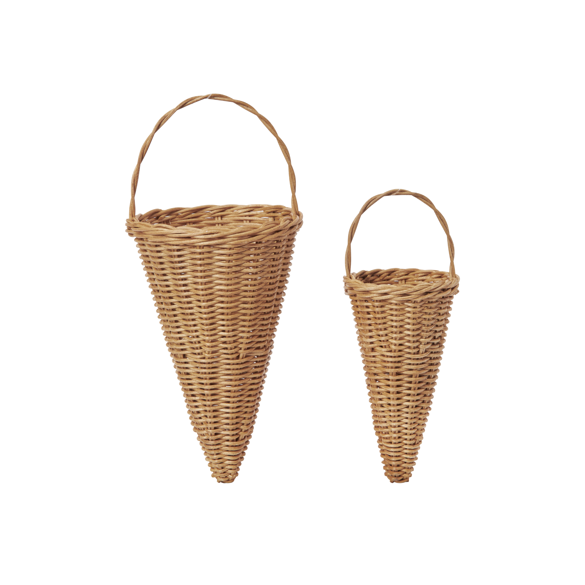 Zestaw dekoracji świątecznych BRAIDED CONES pleciony rattan