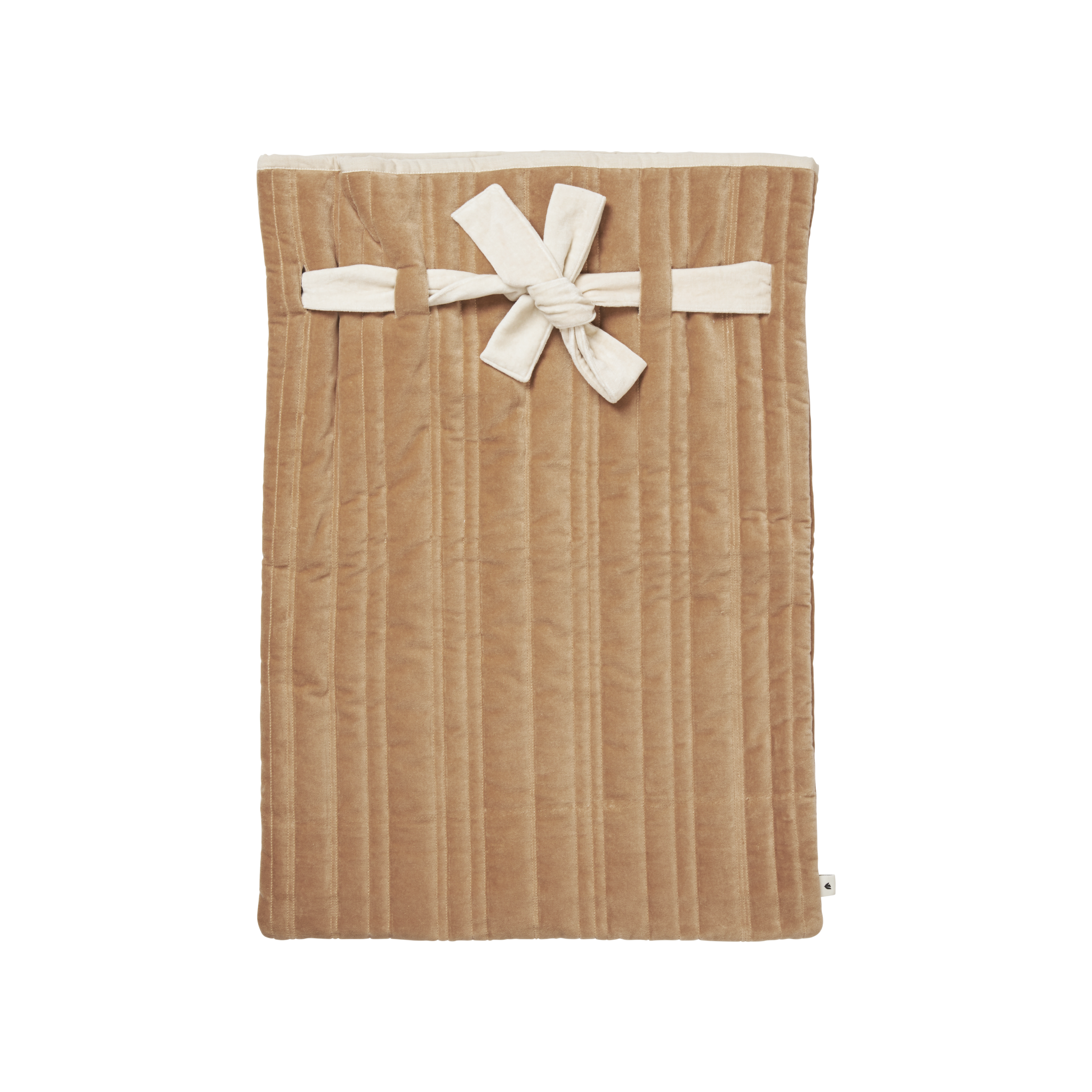 VARI QUILTED SACK gift bag brown with white