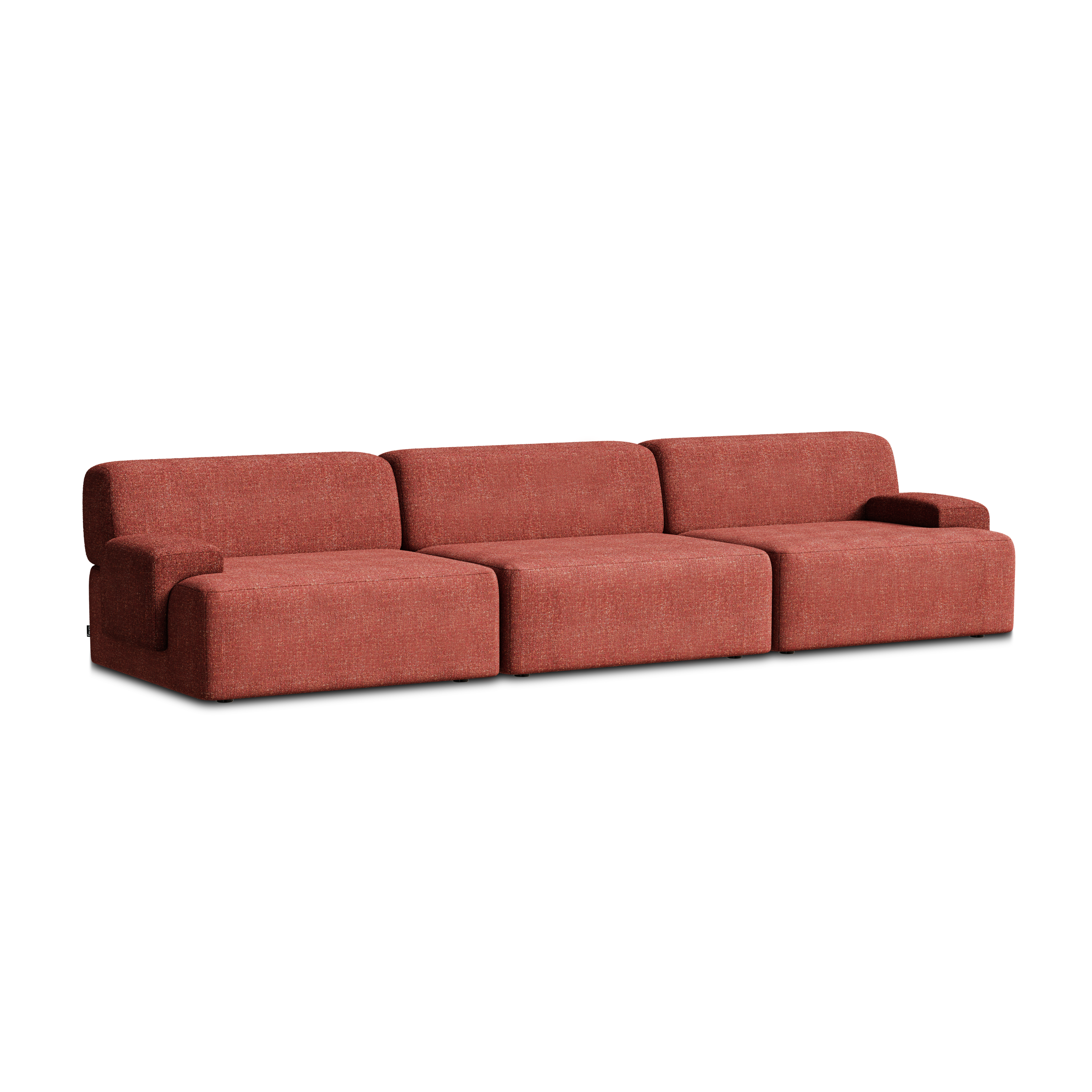 Sofa modułowa 3-osobowa UMI kasztanowy czerwony