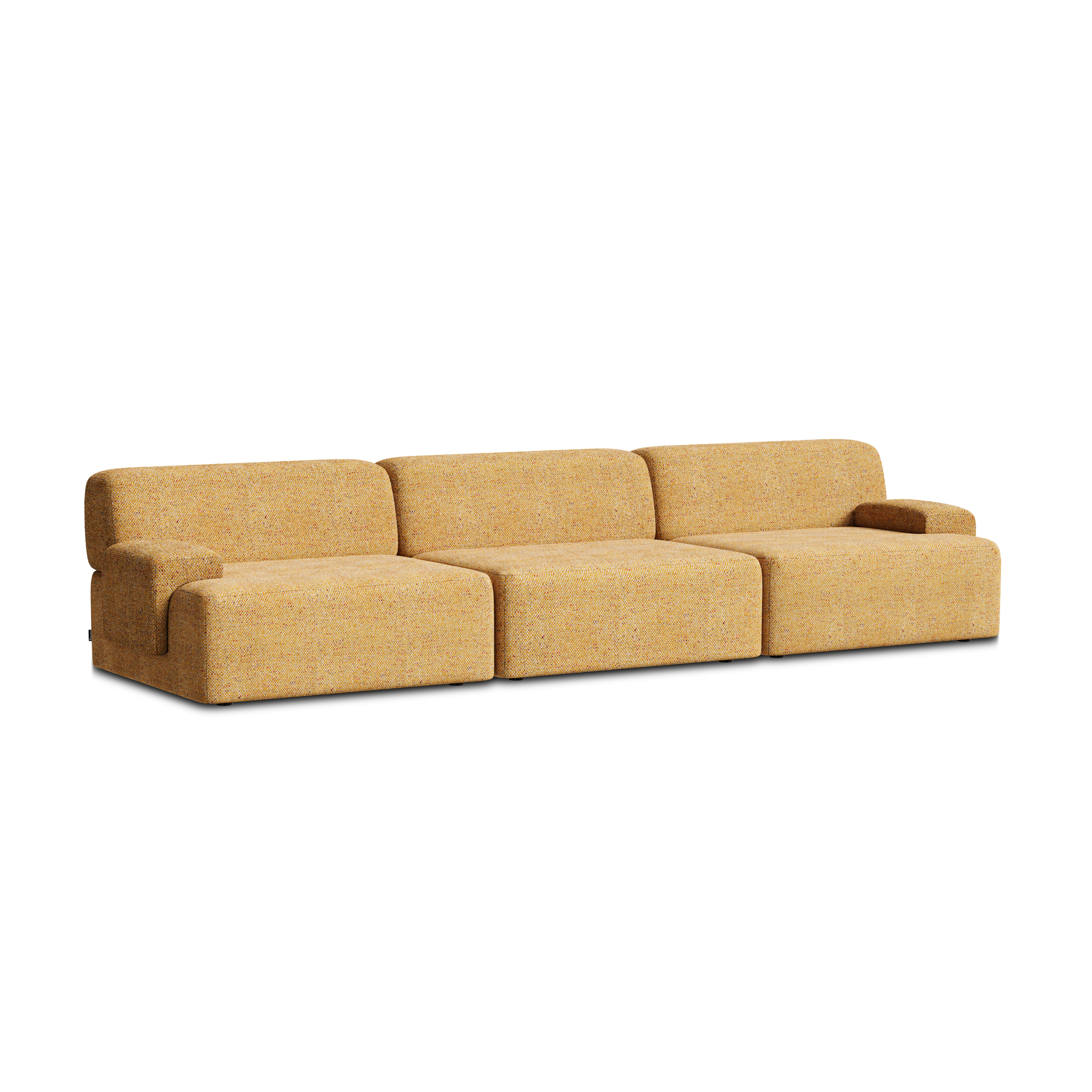 Modulares 3-Sitzer-Sofa UMI herbstliches Orange