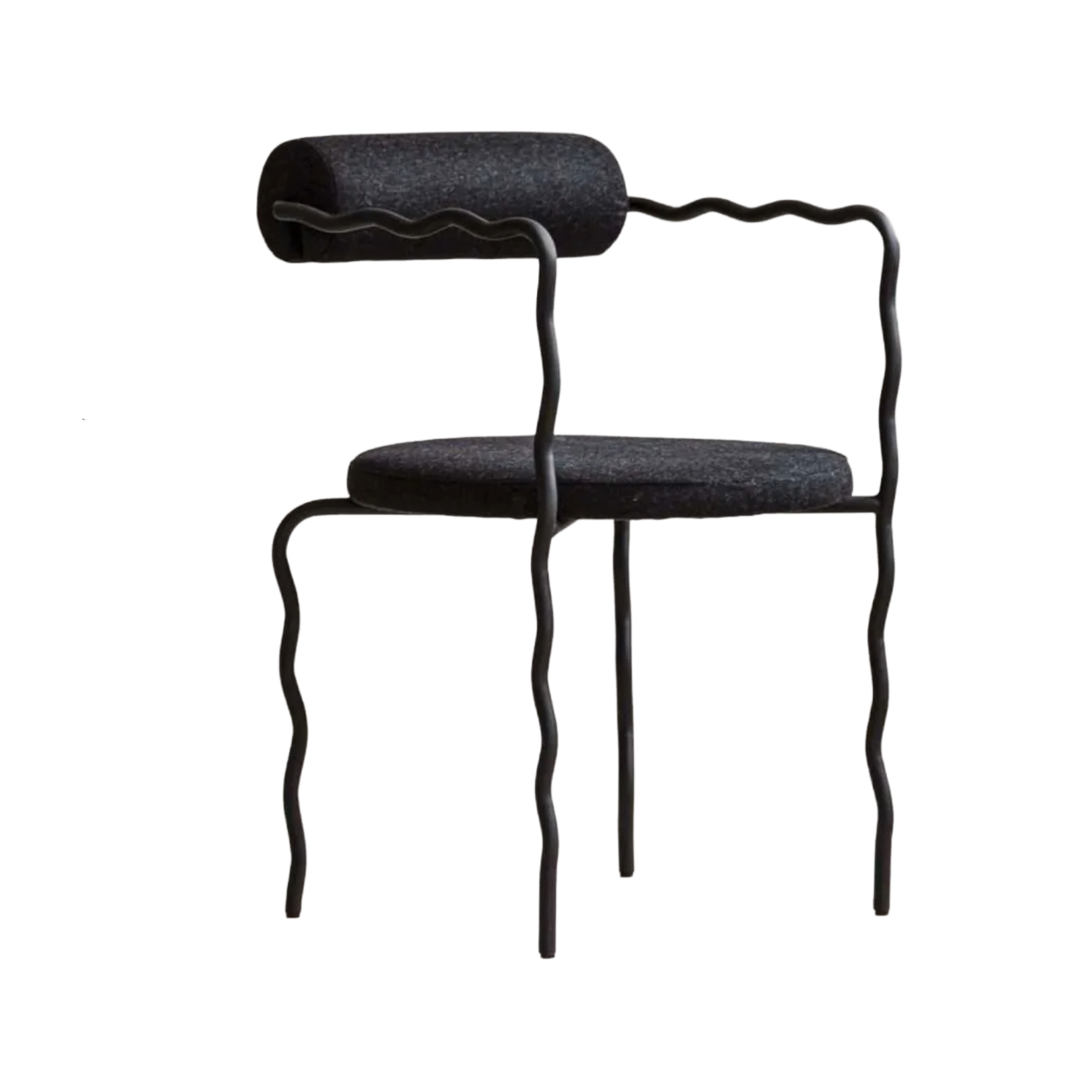 SAGE VAGUE Armchair upholstered with a metal base