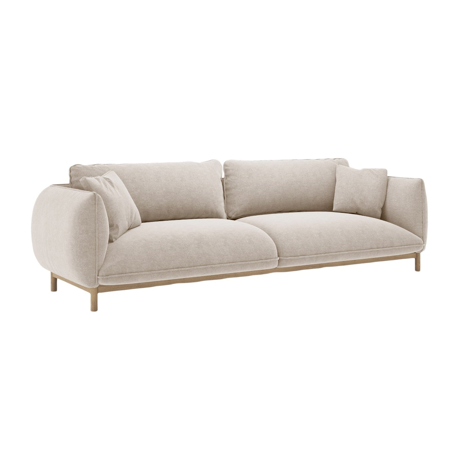 4-seater ADA sofa light beige chenille