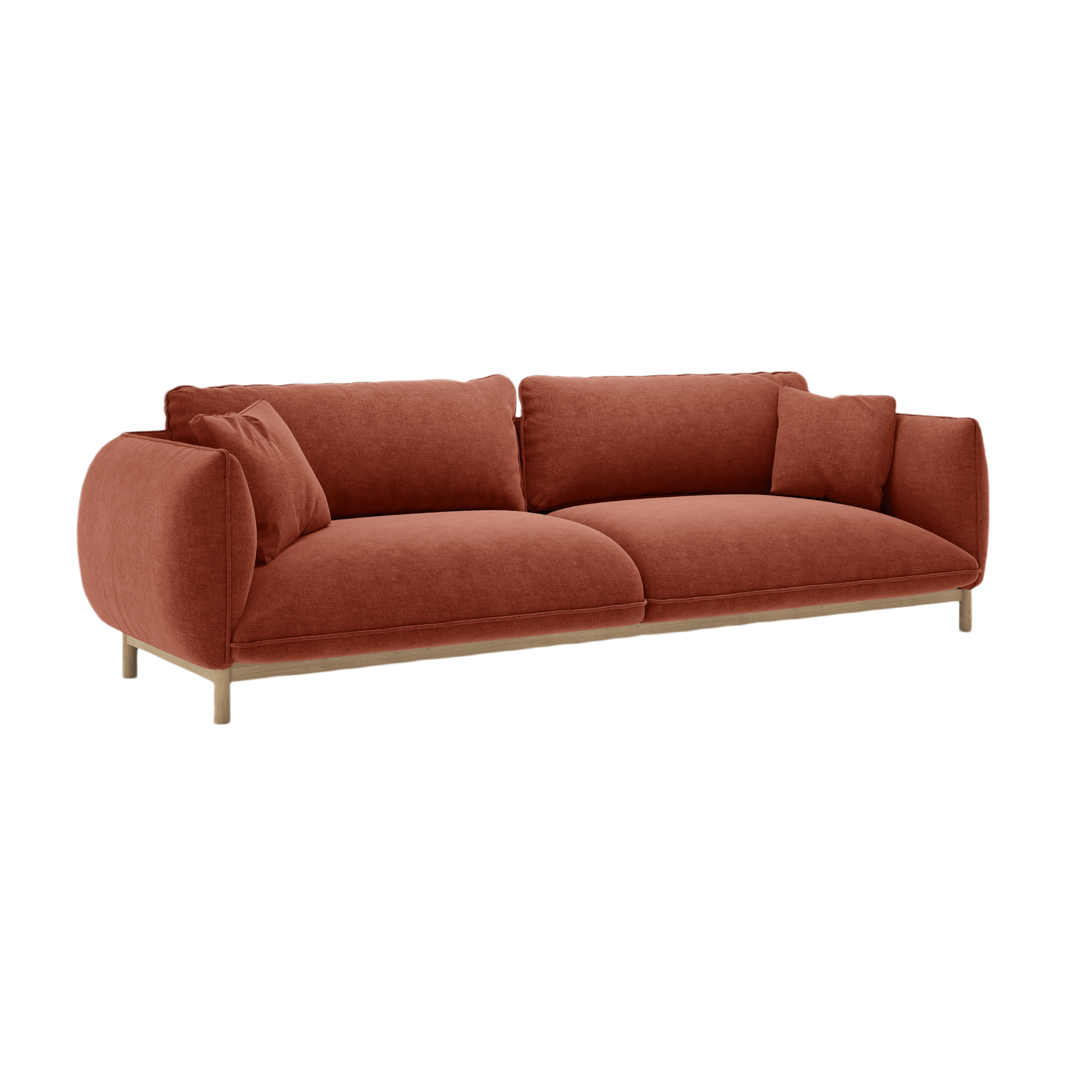 4-seater ADA sofa in chestnut chenille