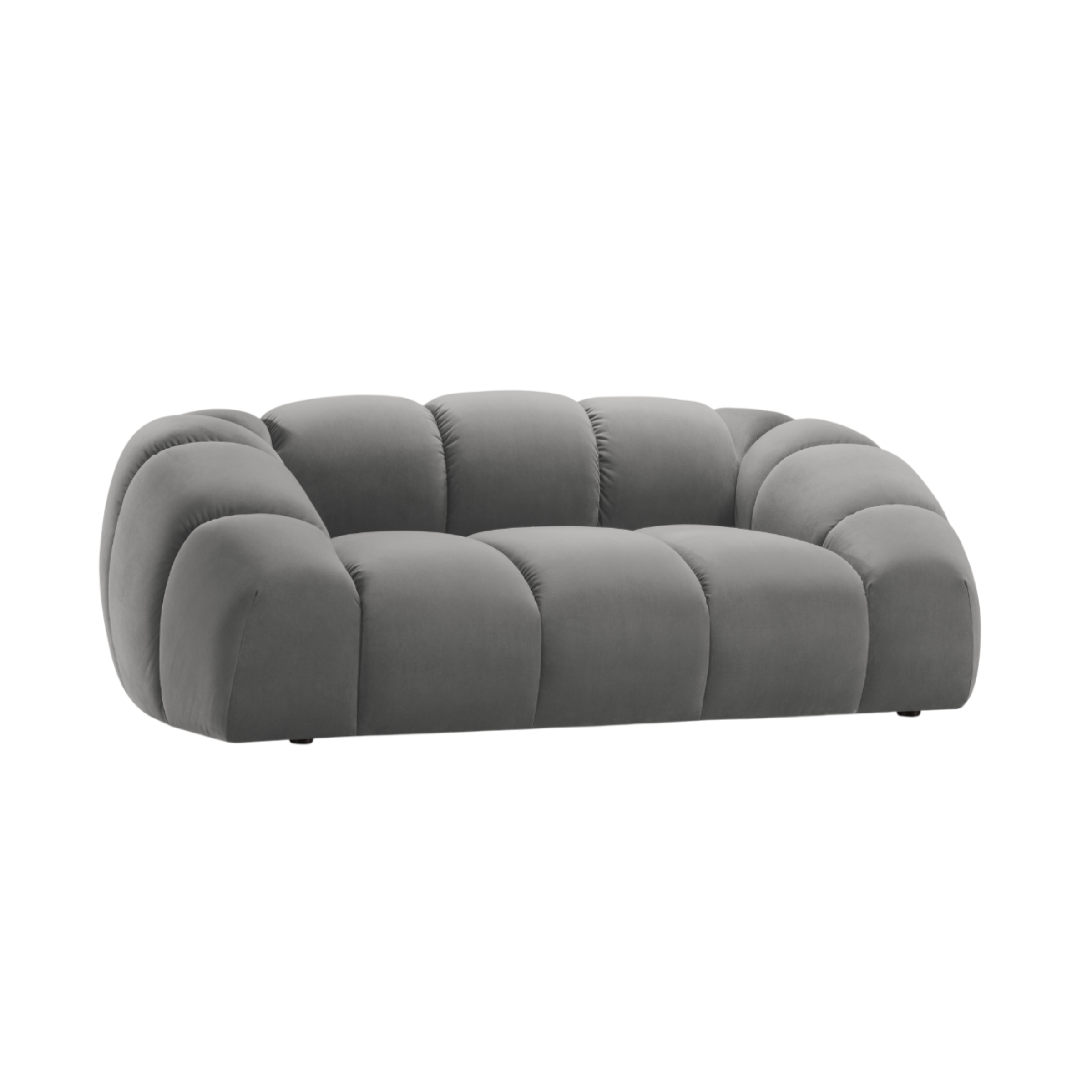 Sofa aus Samt 2-sitzig DIANA grau