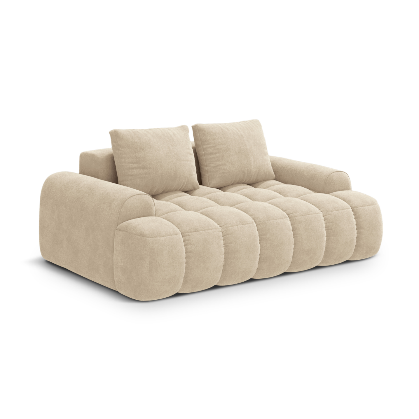 Samtsofa 2-sitzig LINZ hellbeige