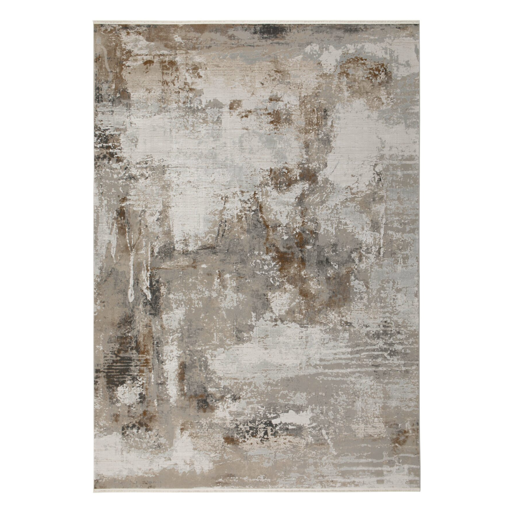 ROYAL dark beige rug with brown