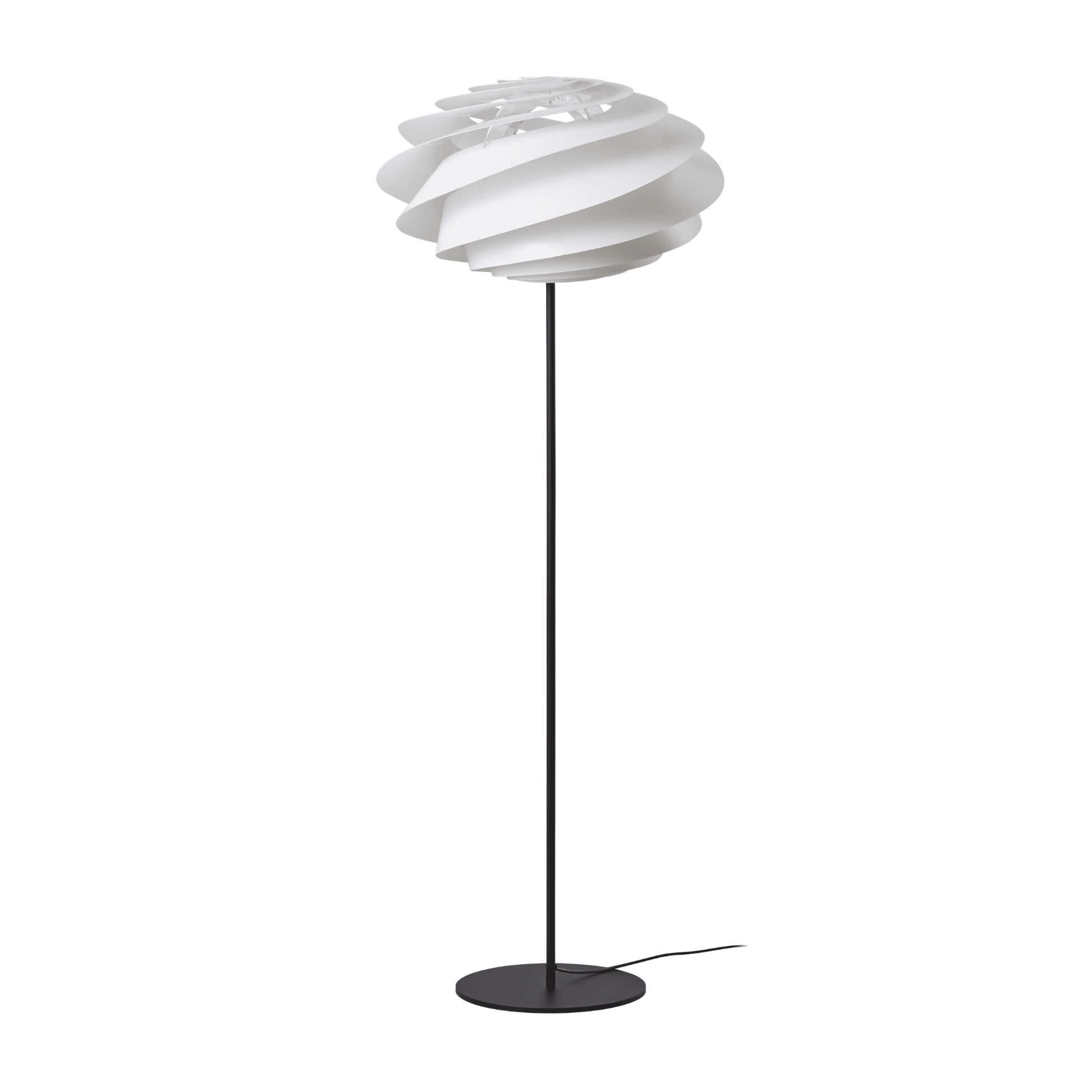Floor lamp MODEL 331 SWIRL white with black base