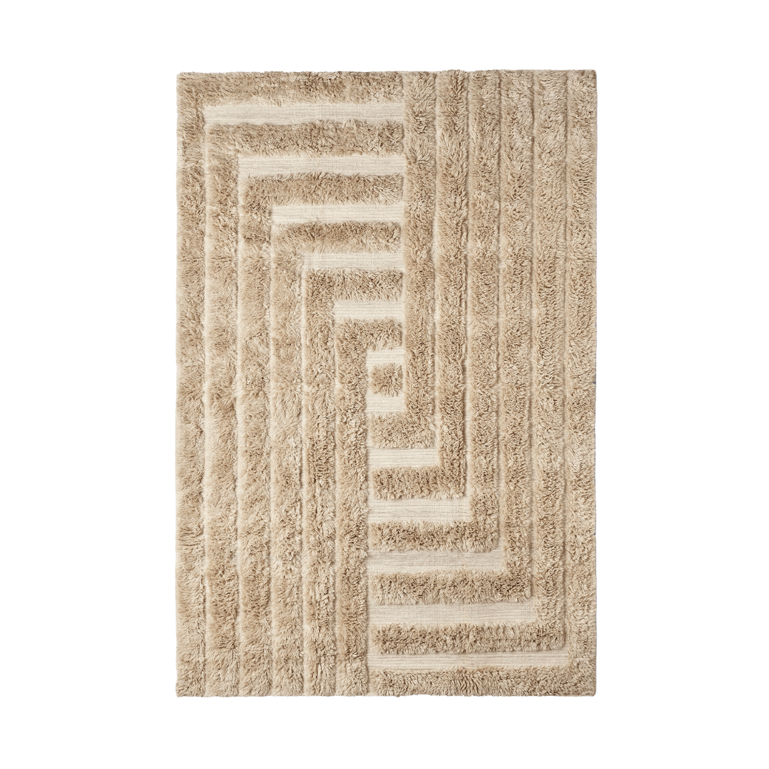 Teppich SHAGGY LABYRINTH beige